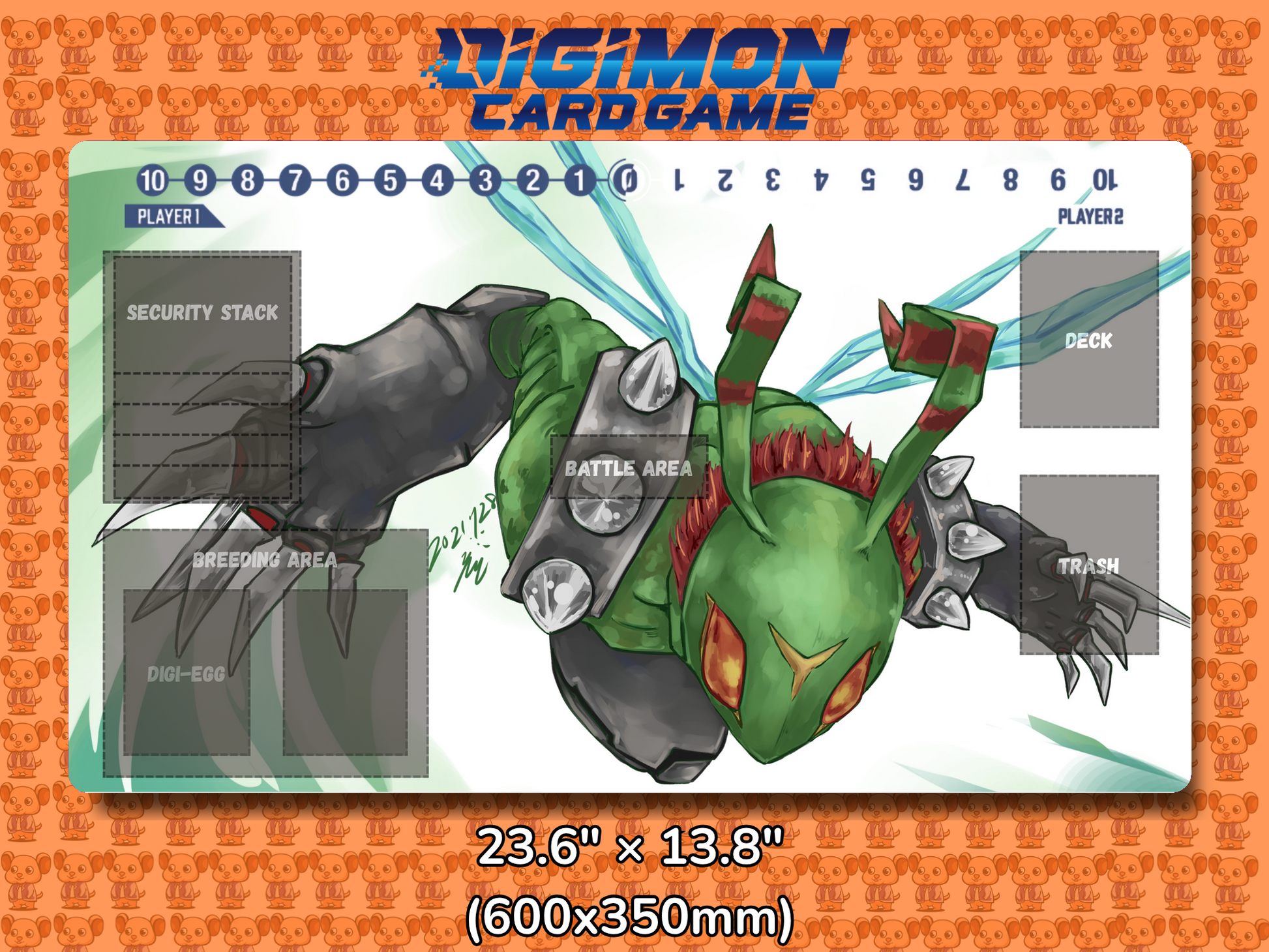 Stingmon Digimon Card Game Playmat Mockup