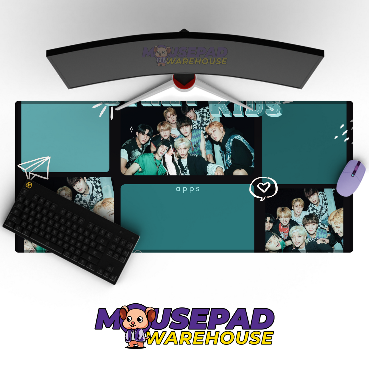 Stray Kids V4 Mousepad Mockup