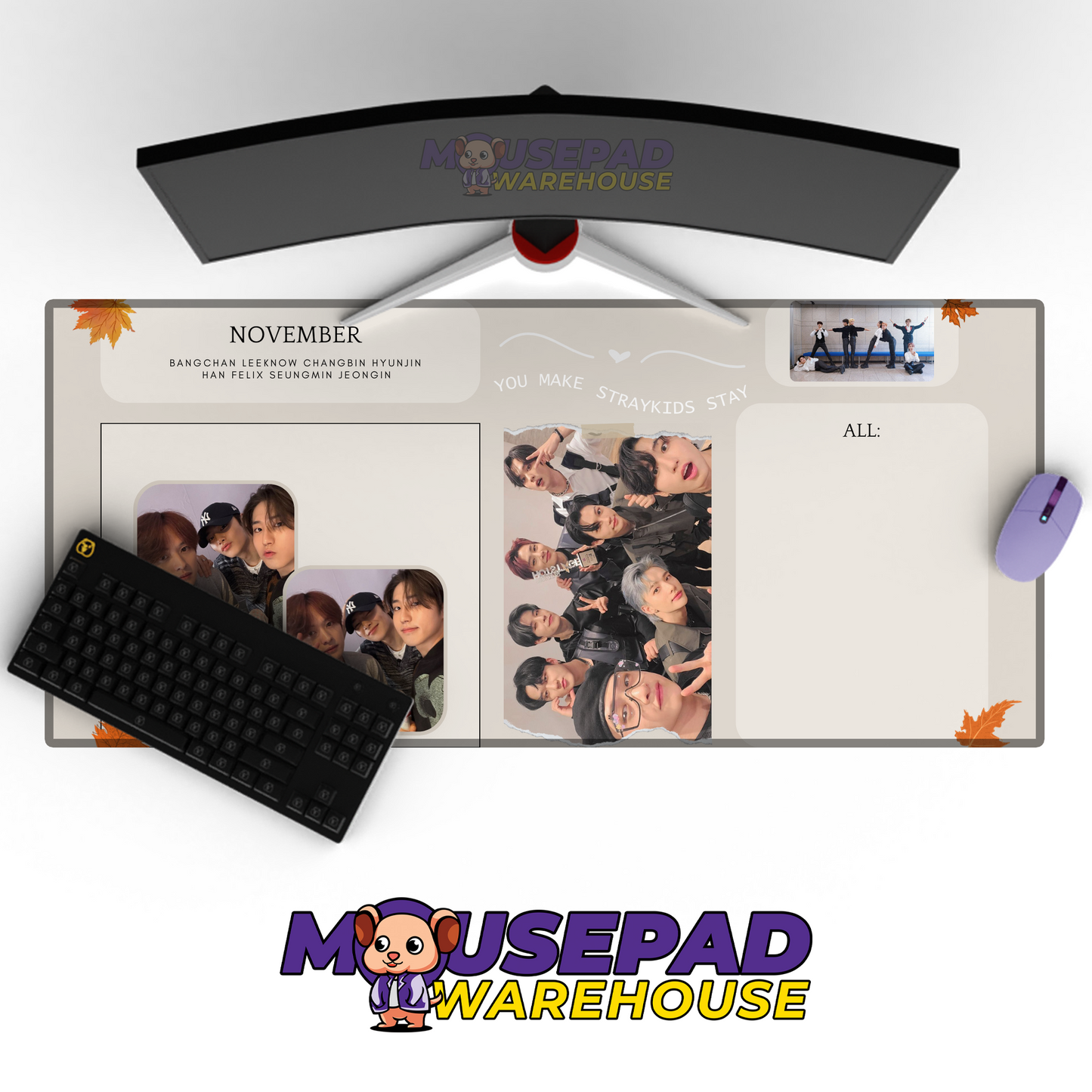 Stray Kids V7 Mousepad Mockup