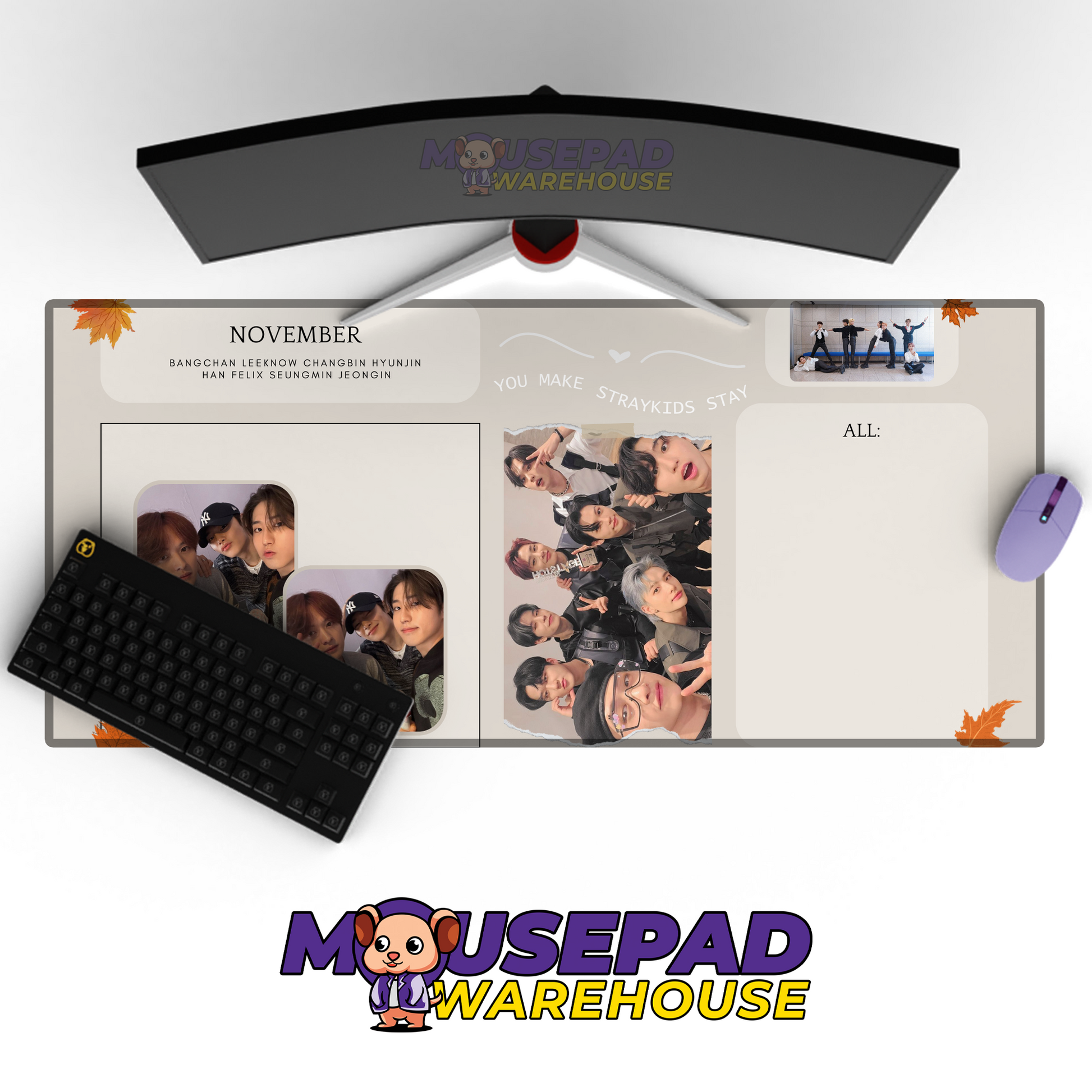 Stray Kids V7 Mousepad Mockup
