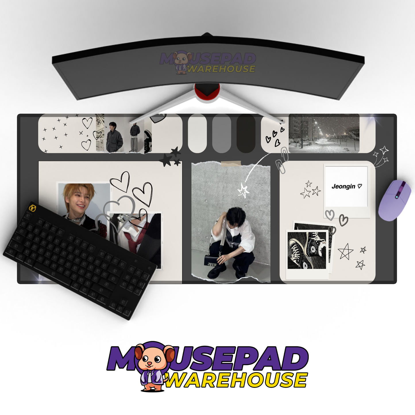 Stray Kids V8 Mousepad Mockup