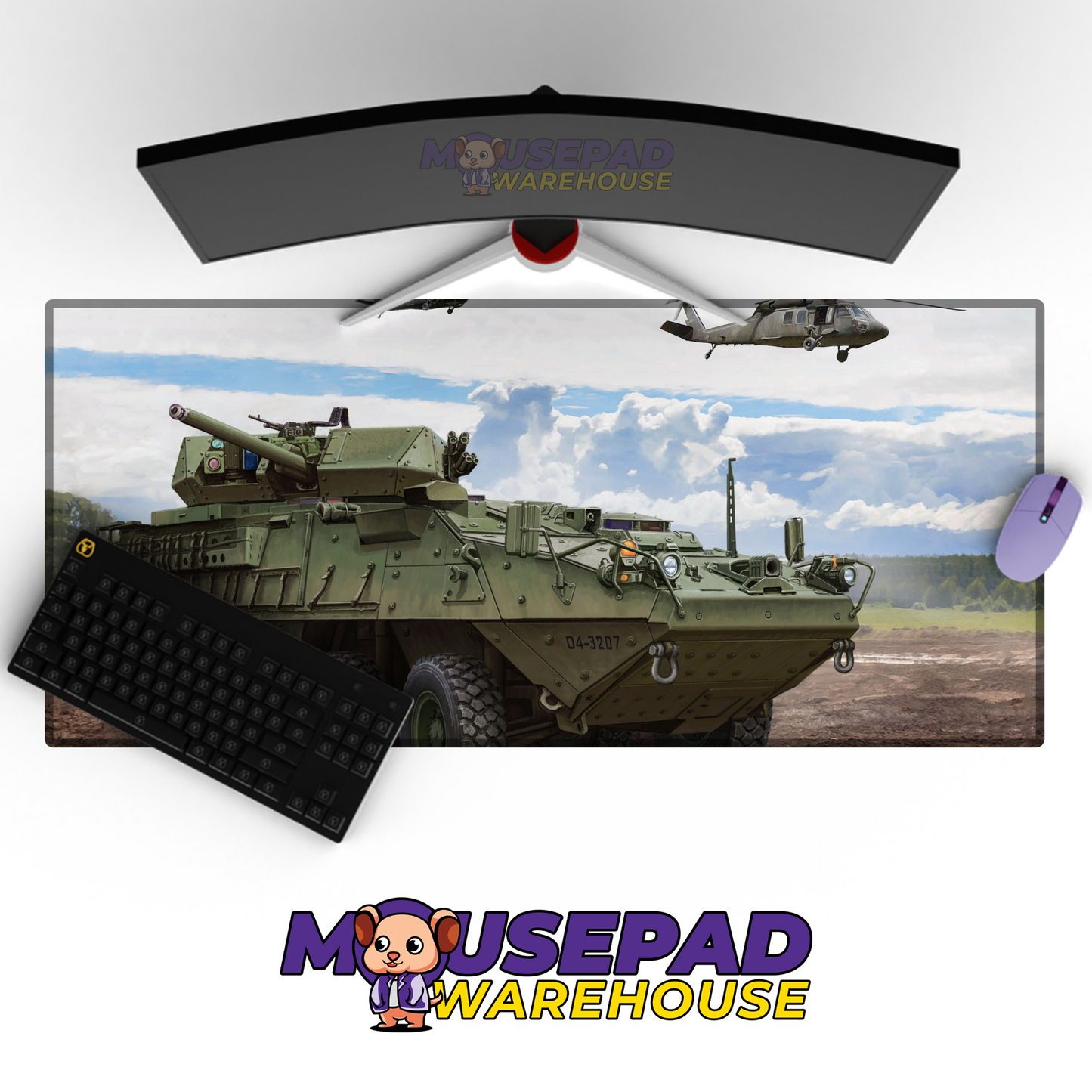 Stryker Armored Vehicle V1 Mousepad Deskmat Mockup