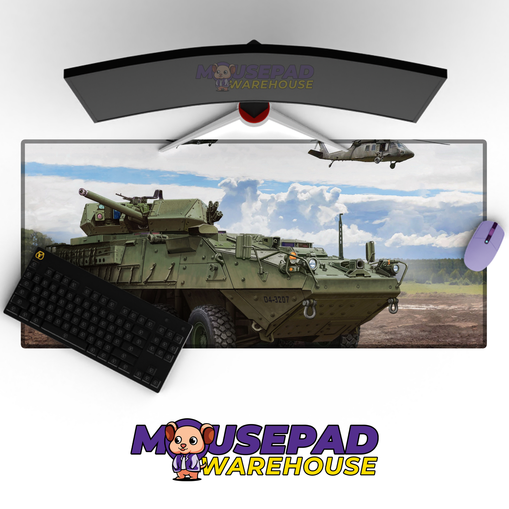 Stryker Armored Vehicle V1 Mousepad Deskmat Mockup