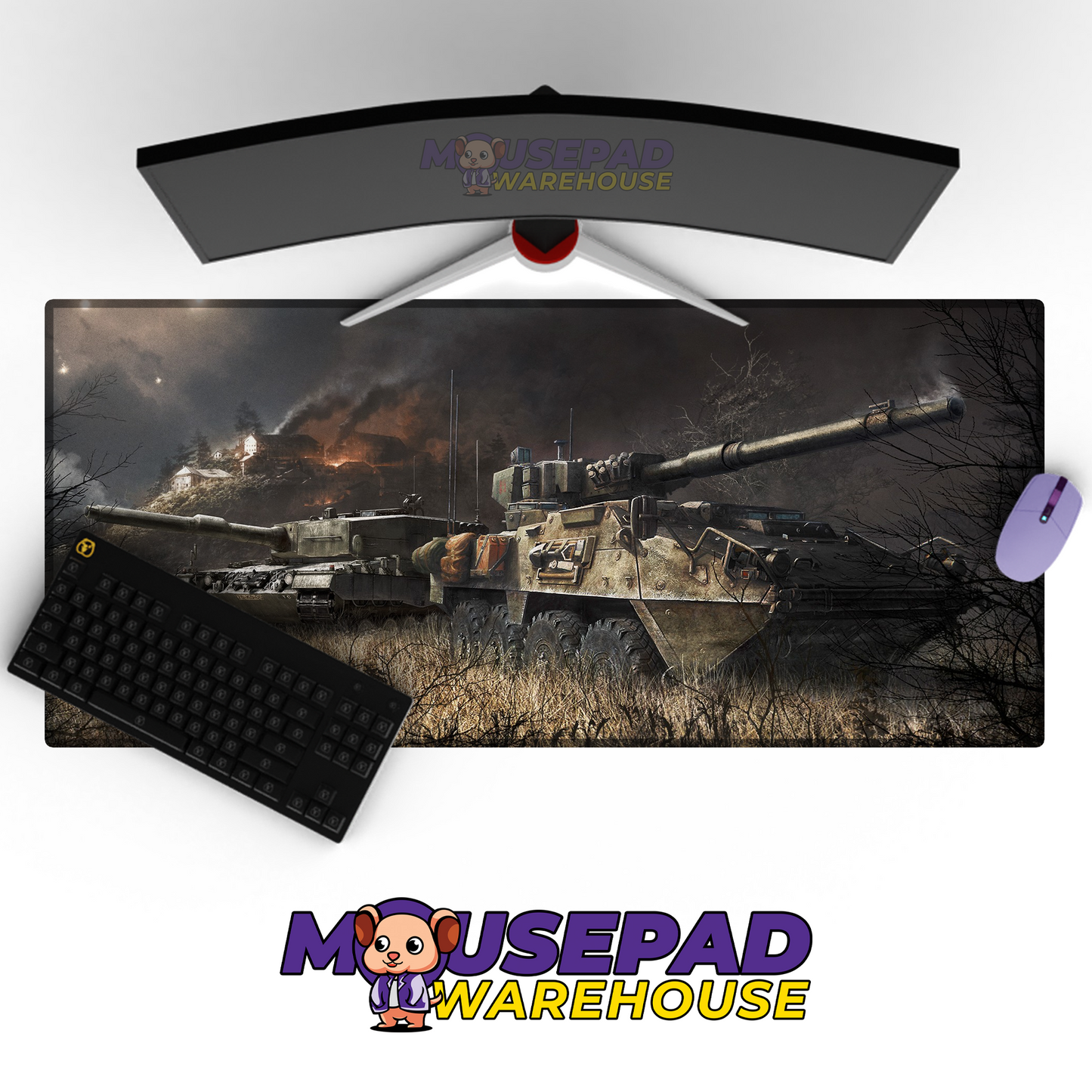 Stryker Armored Vehicle V2 Mousepad Deskmat Mockup