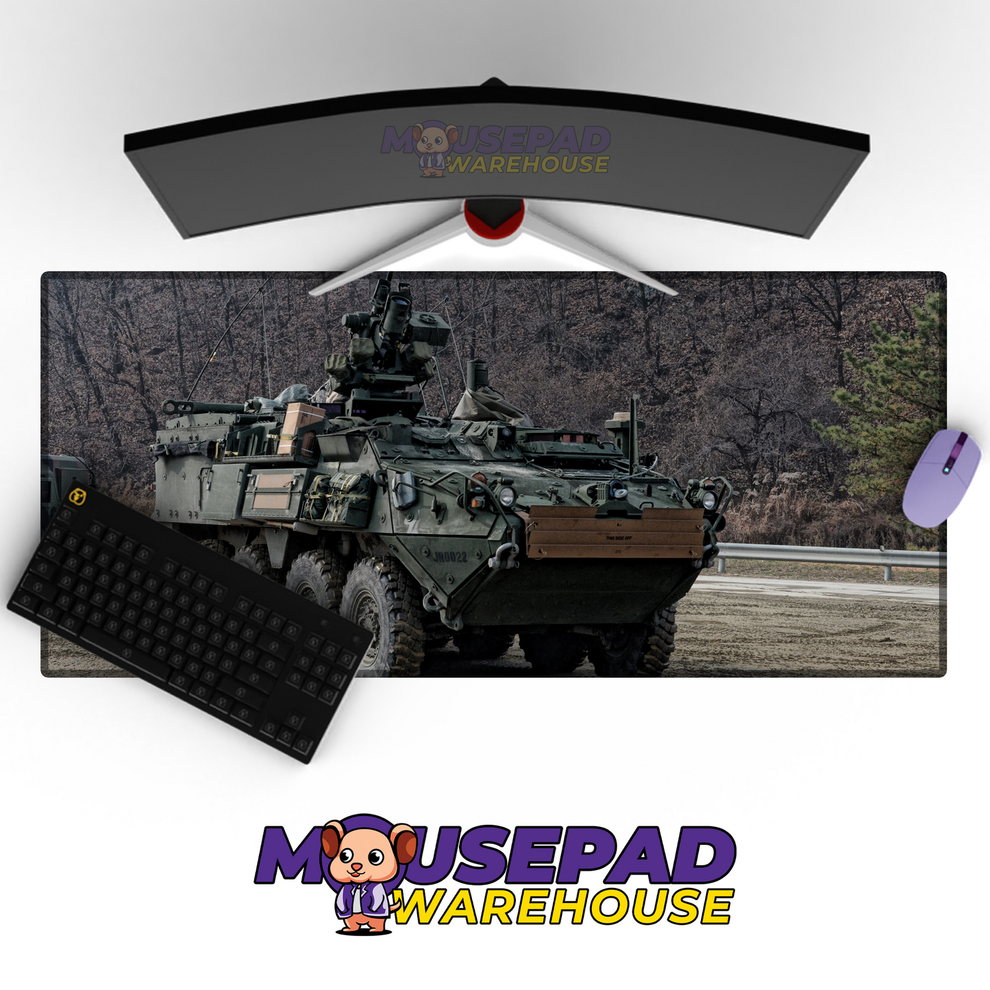 Stryker Armored Vehicle V3 Mousepad Deskmat Mockup