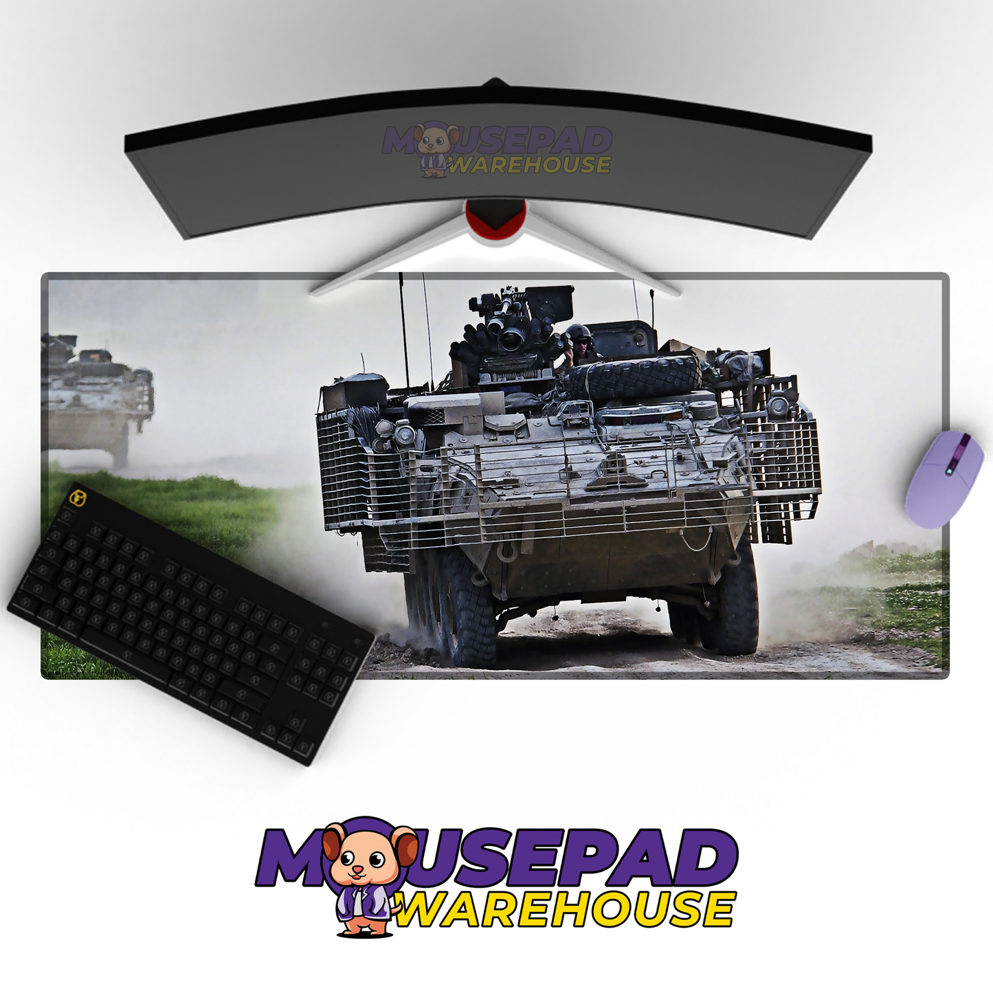 Stryker Armored Vehicle V4 Mousepad Deskmat Mockup