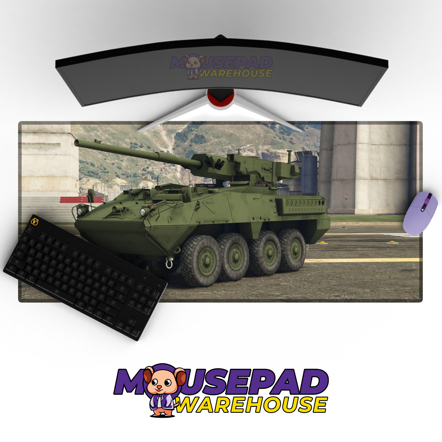 Stryker Armored Vehicle V7 Mousepad Deskmat Mockup