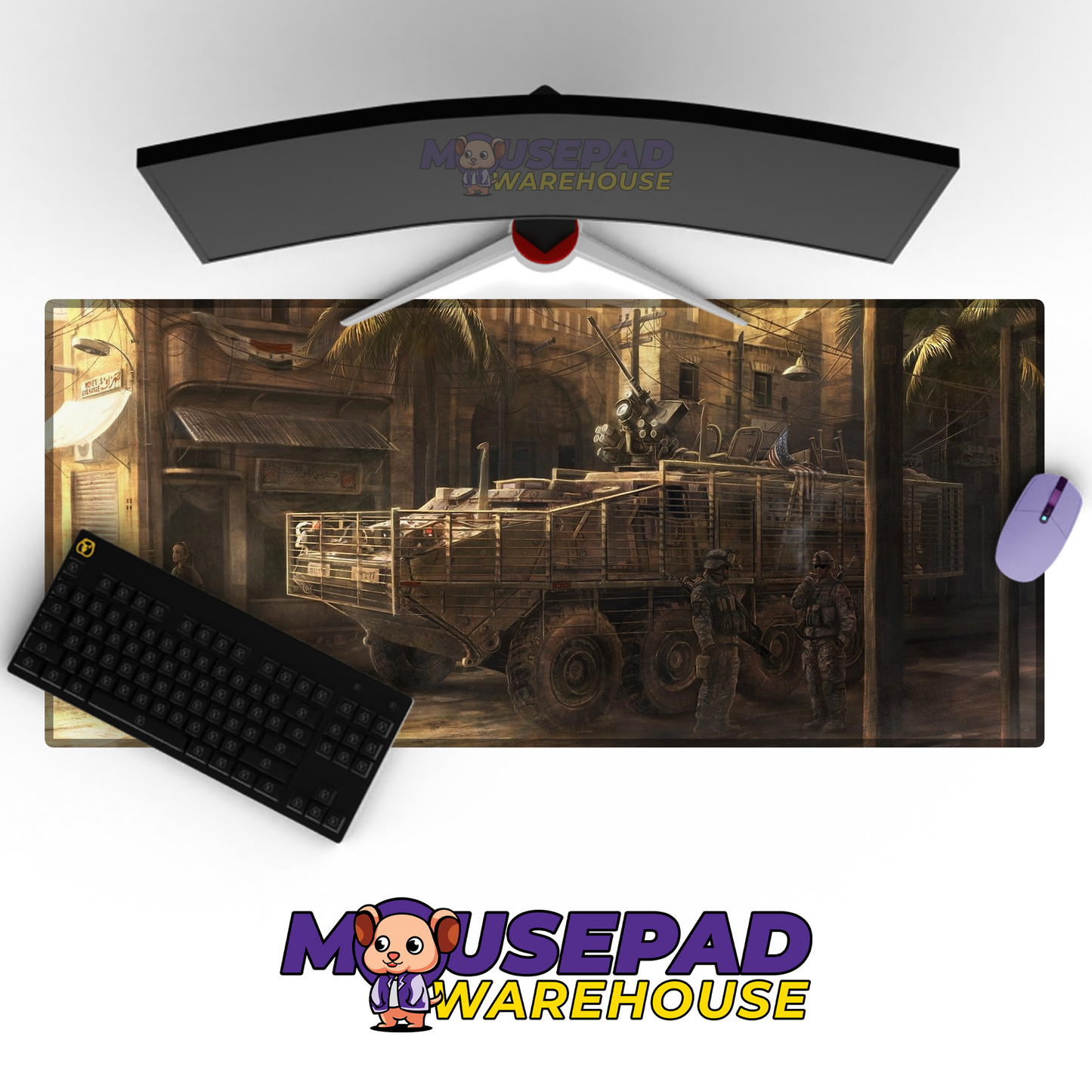 Stryker Armored Vehicle V8 Mousepad Deskmat Mockup