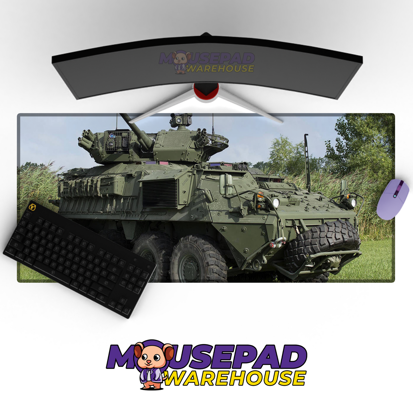 Stryker Armored Vehicle V9 Mousepad Deskmat Mockup