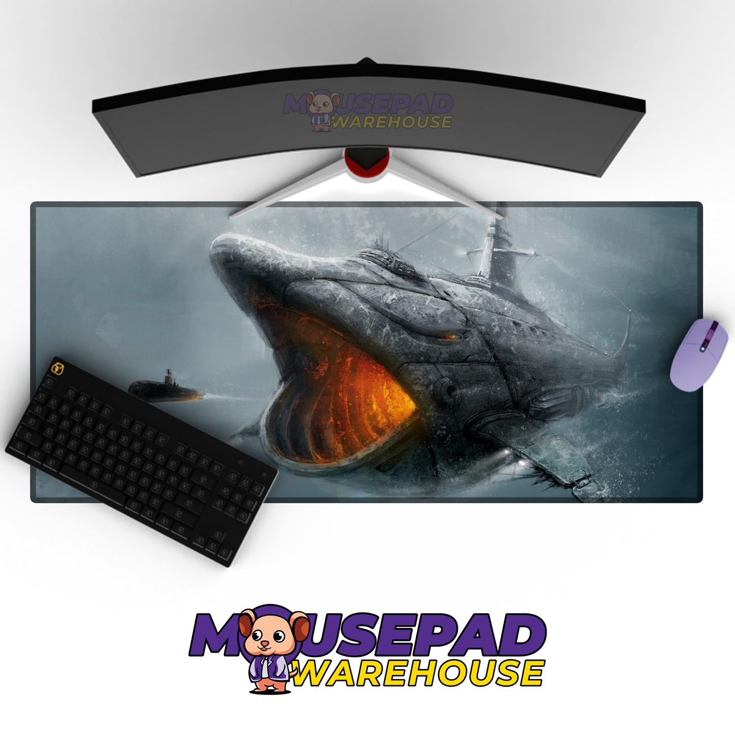 Submarine V12 Mousepad Deskmat Mockup