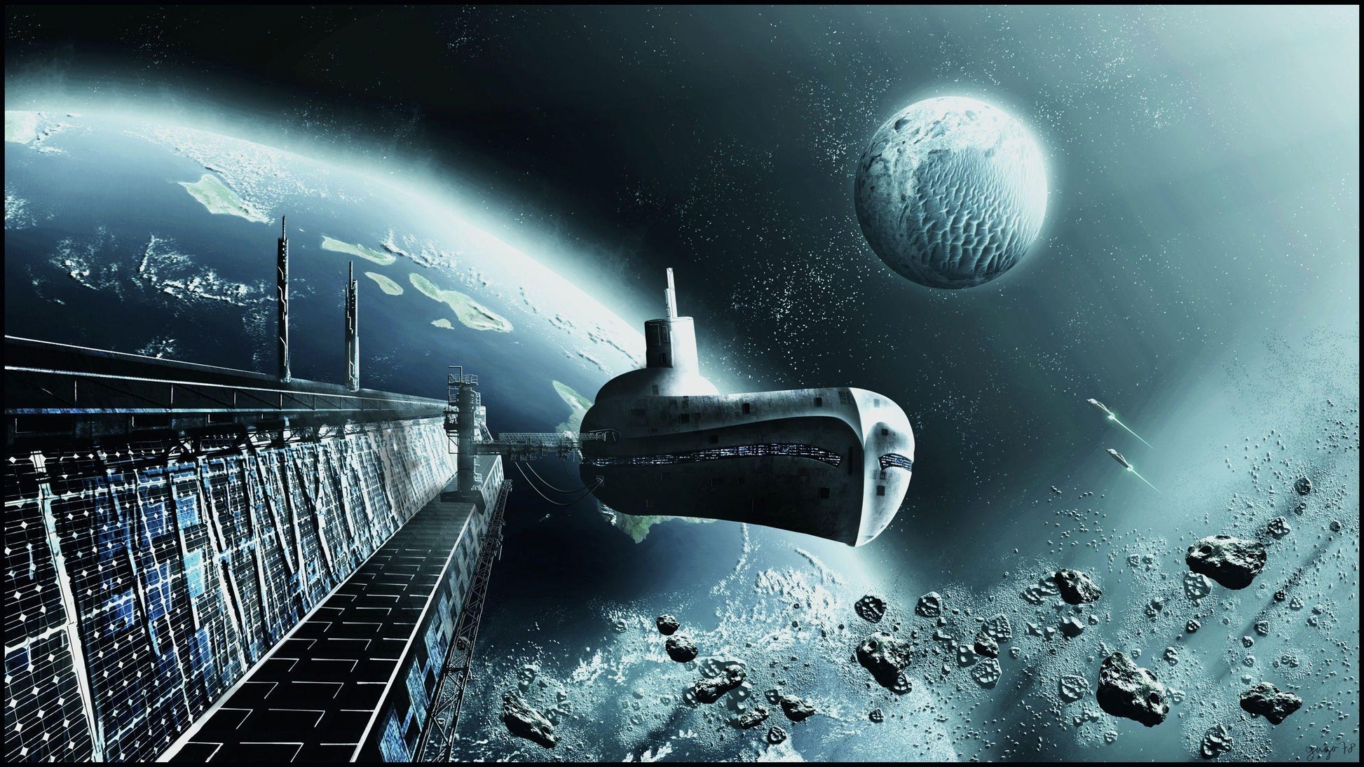Submarine V32 Mousepad Deskmat