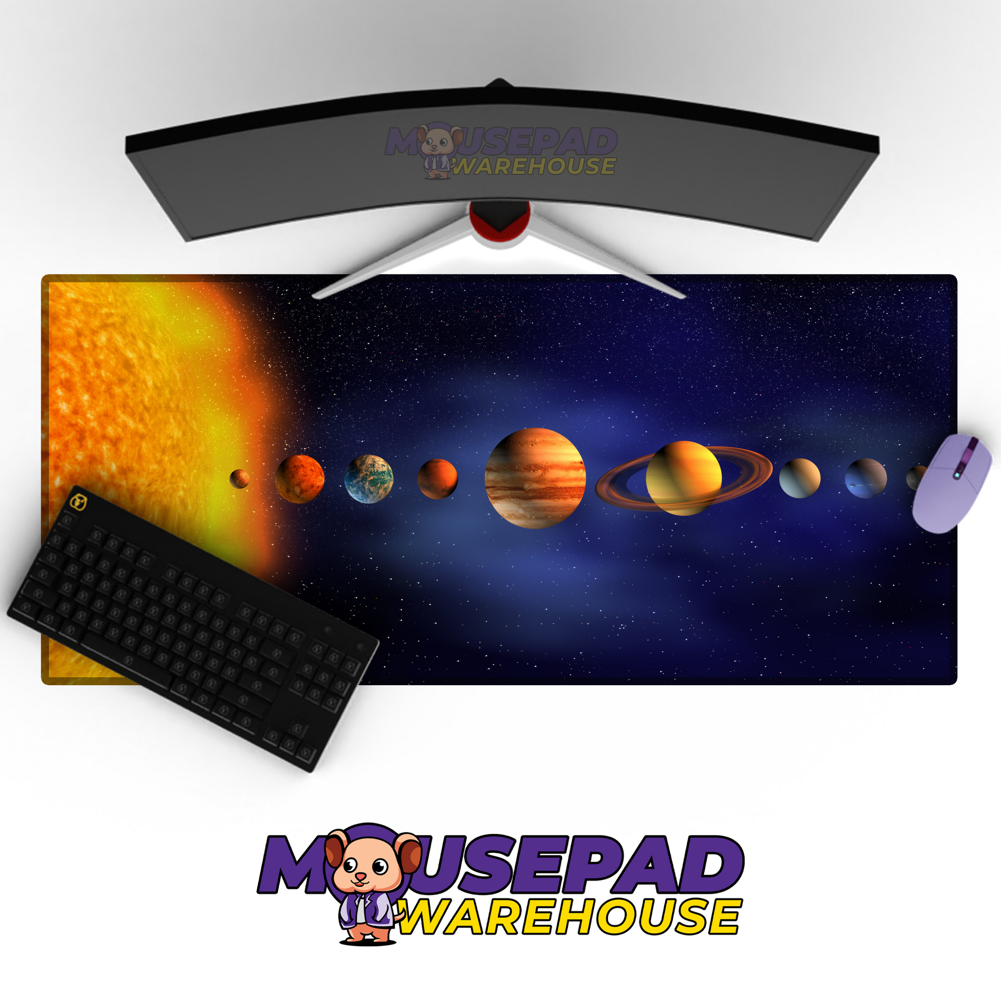 Supernova Bloom Colorful Galaxy Space Mousepad Mockup