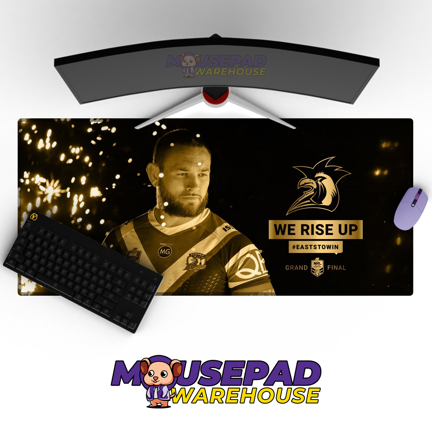 Sydney Roosters V3 Mousepad Deskmat Mockup