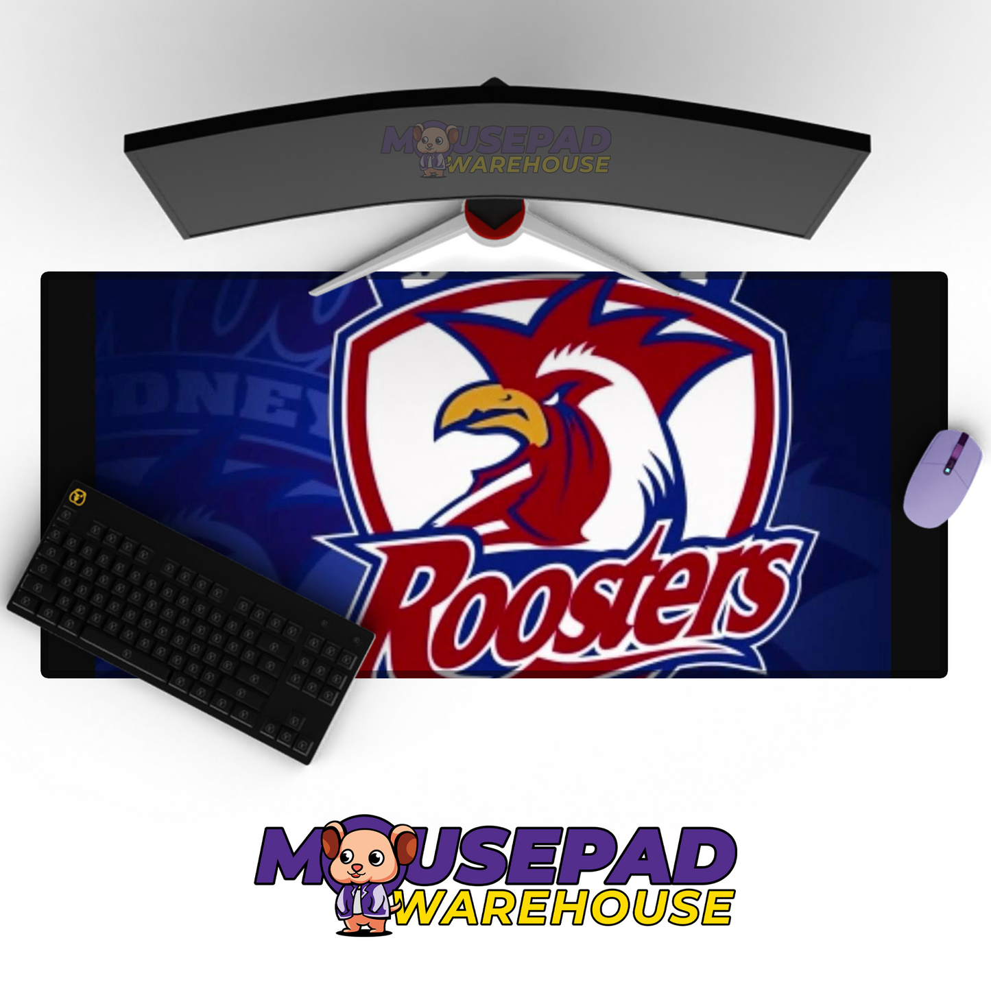 Sydney Roosters V4 Mousepad Deskmat Mockup