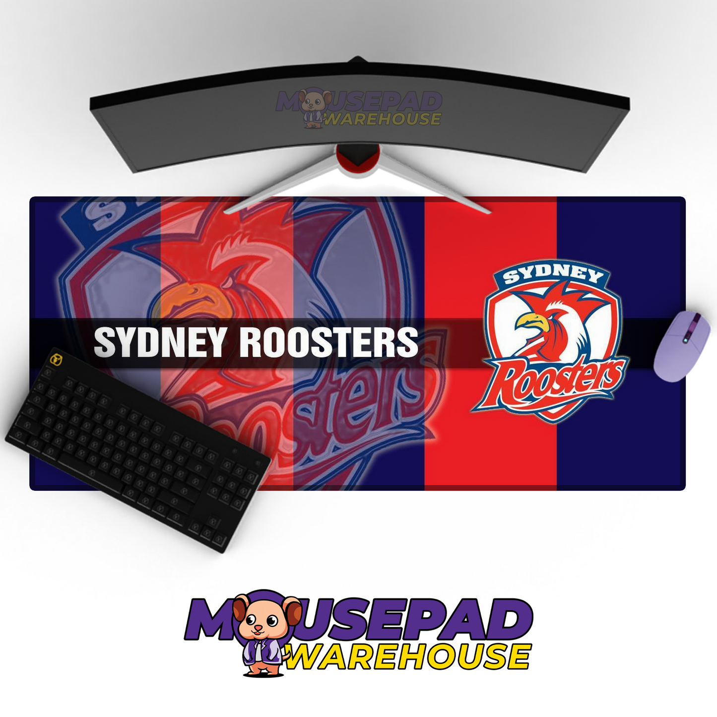 Sydney Roosters V7 Mousepad Deskmat Mockup