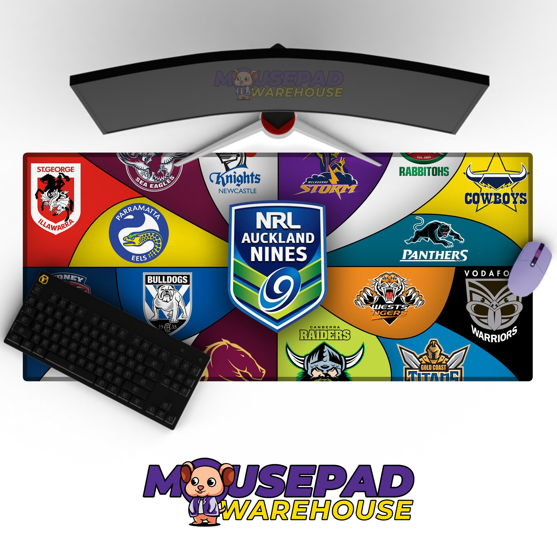 Sydney Roosters V8 Mousepad Deskmat Mockup