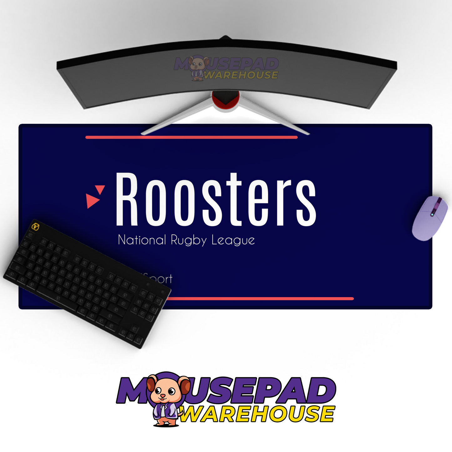 Sydney Roosters V9 Mousepad Deskmat Mockup