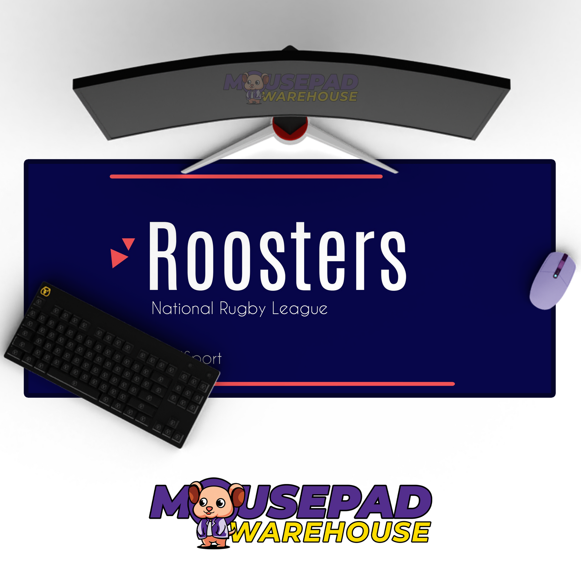 Sydney Roosters V9 Mousepad Deskmat Mockup