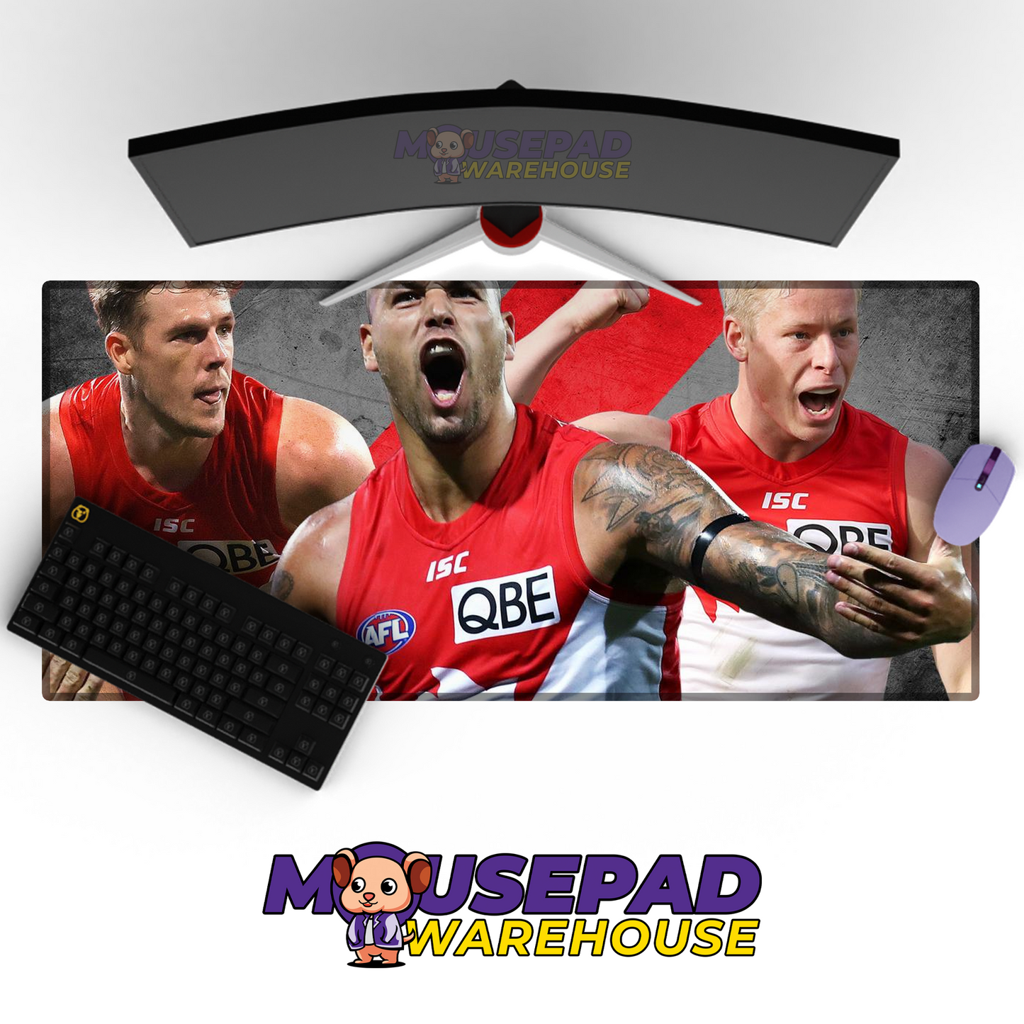 Sydney Swans V10 Mousepad Deskmat Mockup