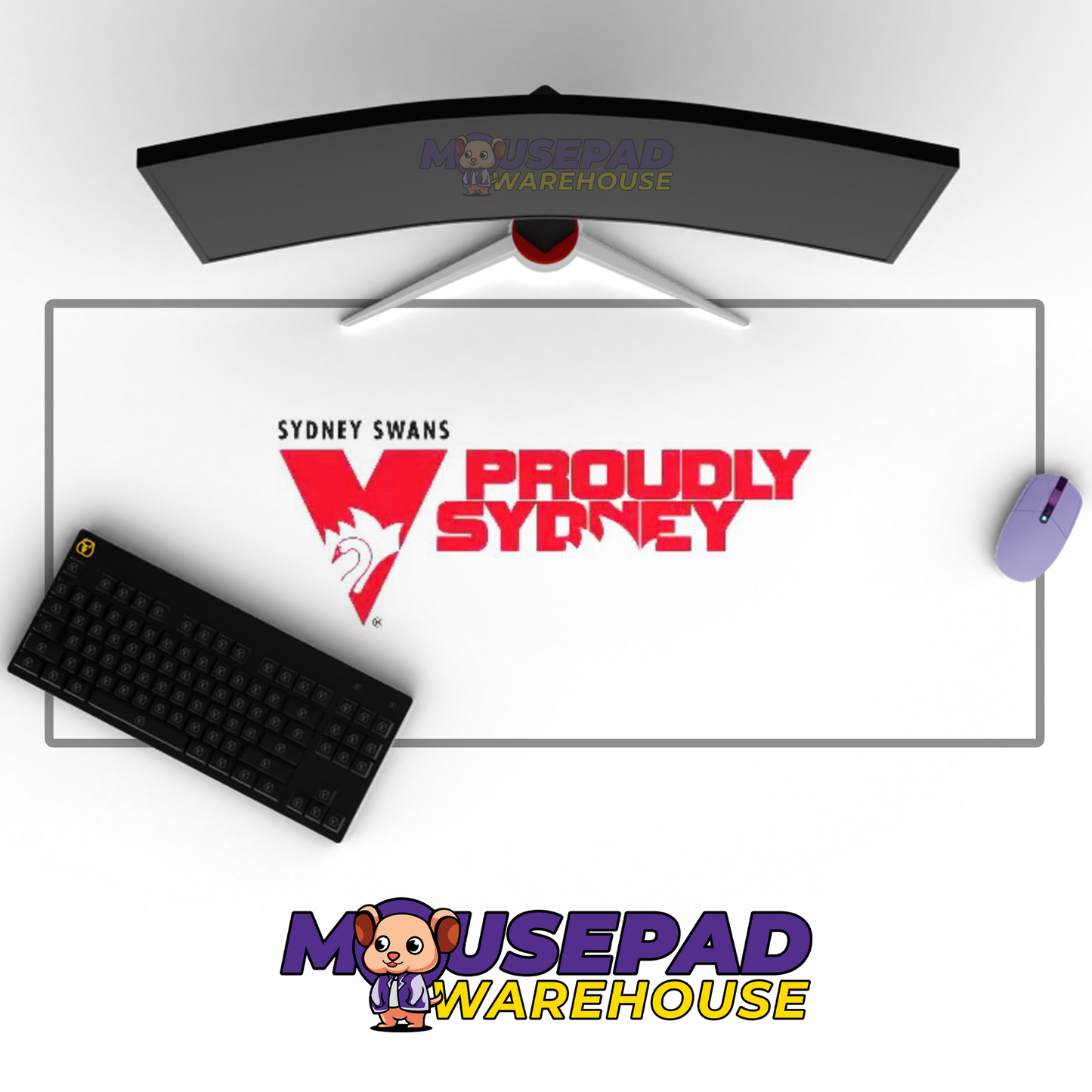 Sydney Swans V1 Mousepad Deskmat Mockup