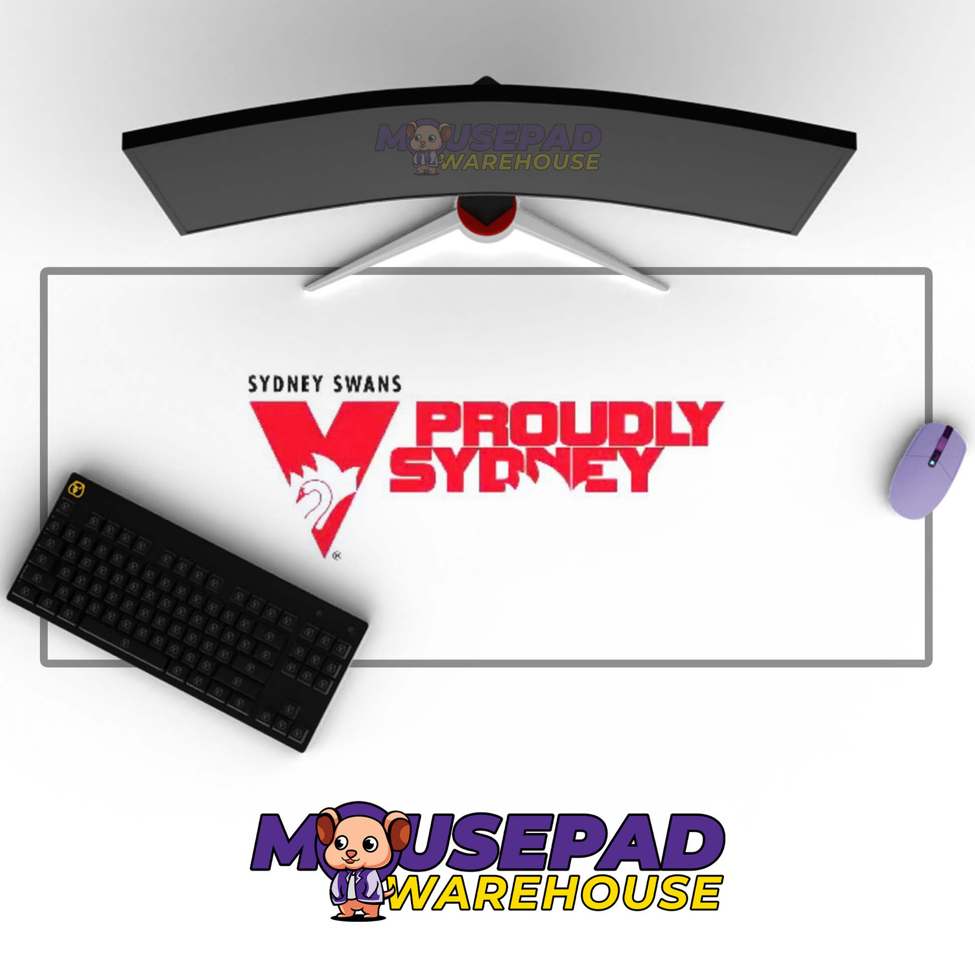 Sydney Swans V1 Mousepad Deskmat Mockup
