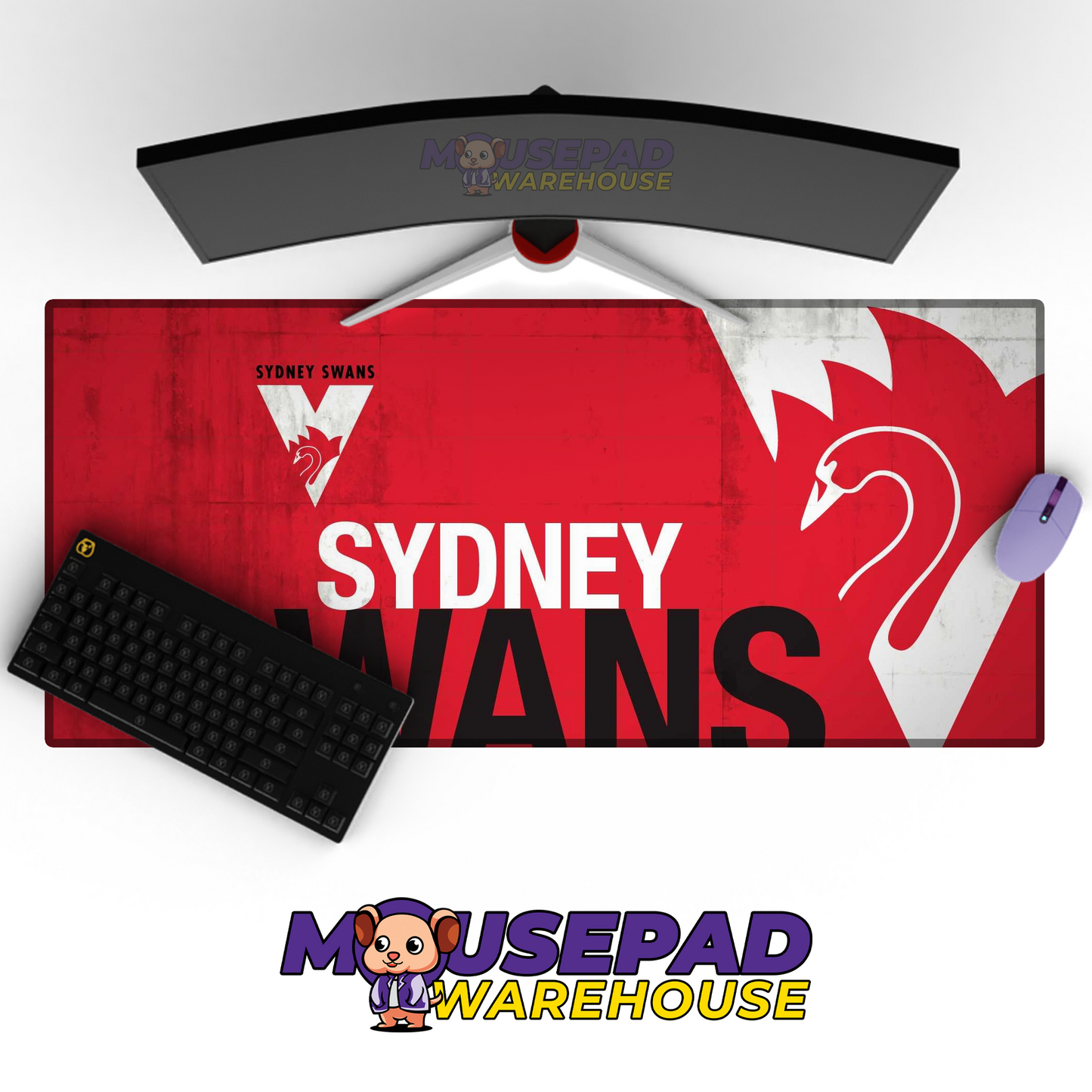 Sydney Swans V2 Mousepad Deskmat Mockup