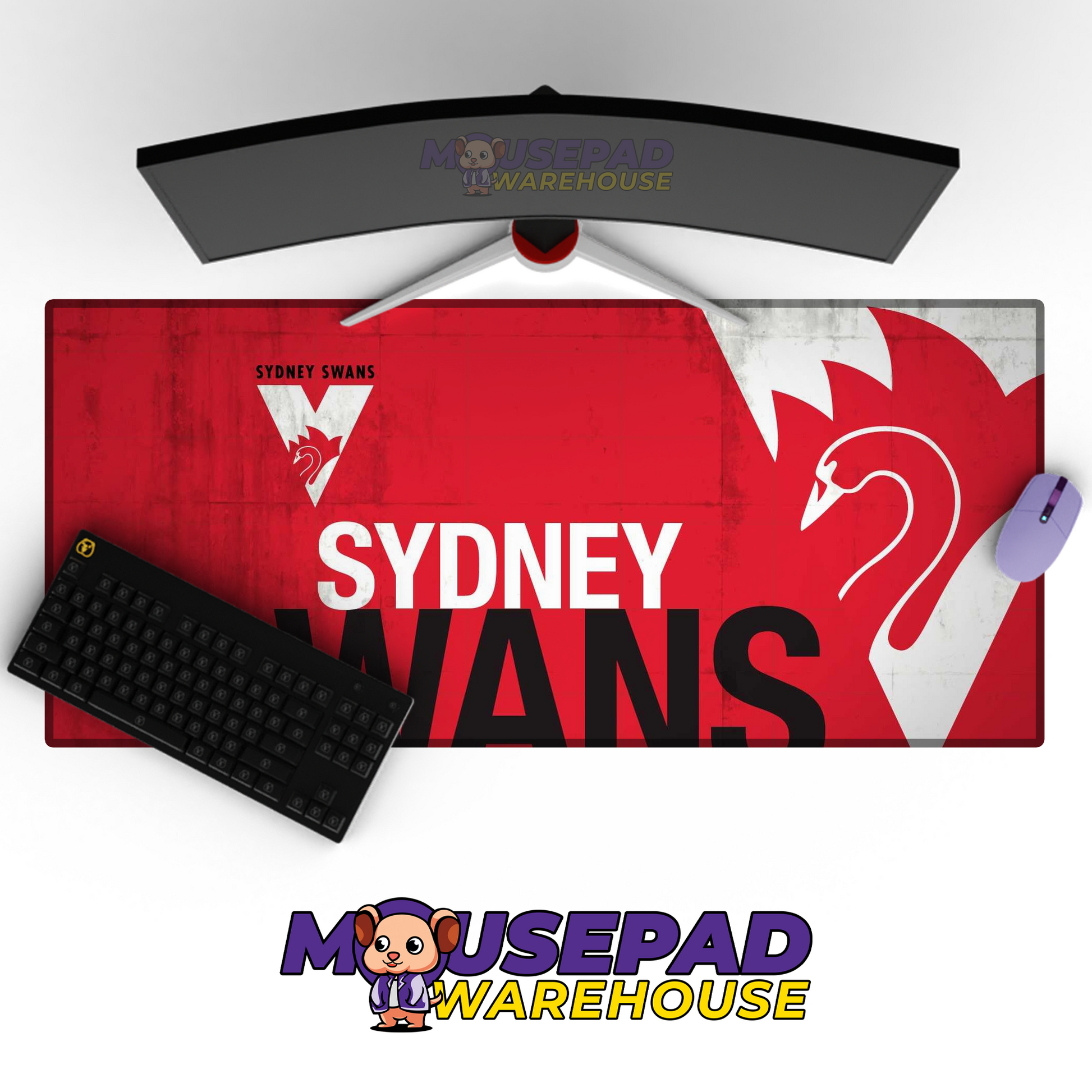 Sydney Swans V2 Mousepad Deskmat Mockup