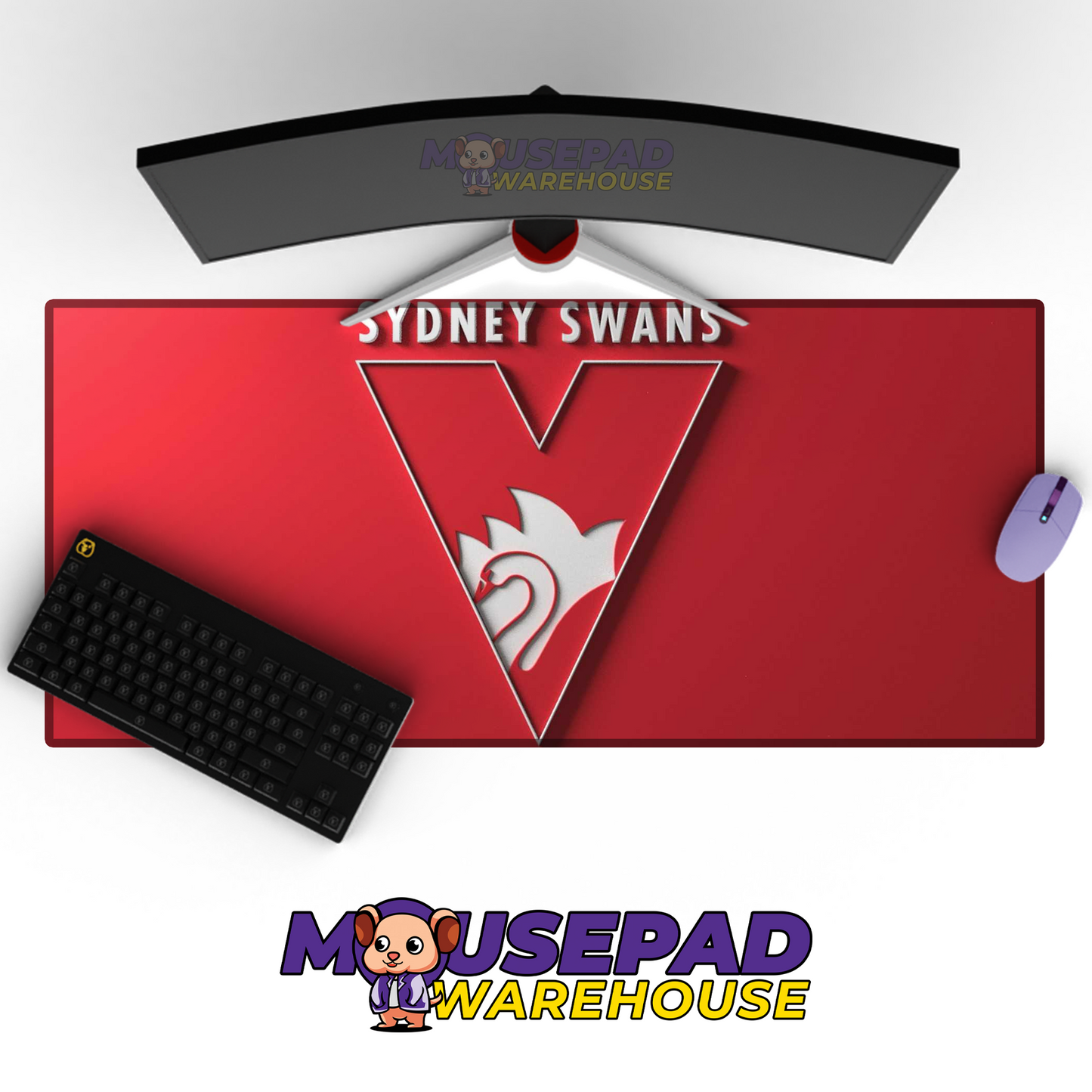 Sydney Swans V4 Mousepad Deskmat Mockup