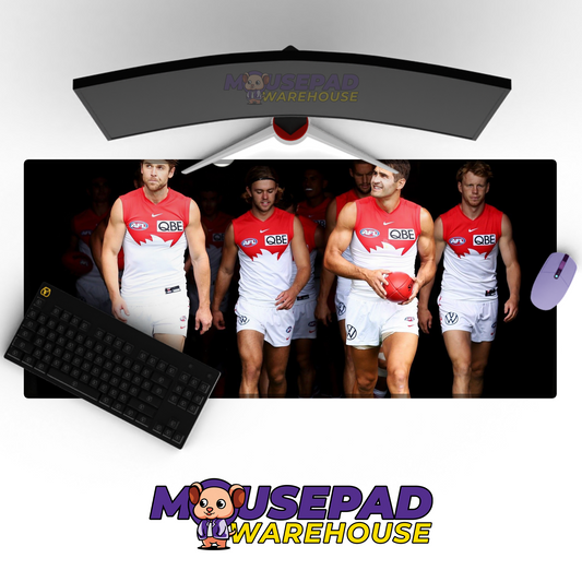 Sydney Swans V9 Mousepad Deskmat Mockup