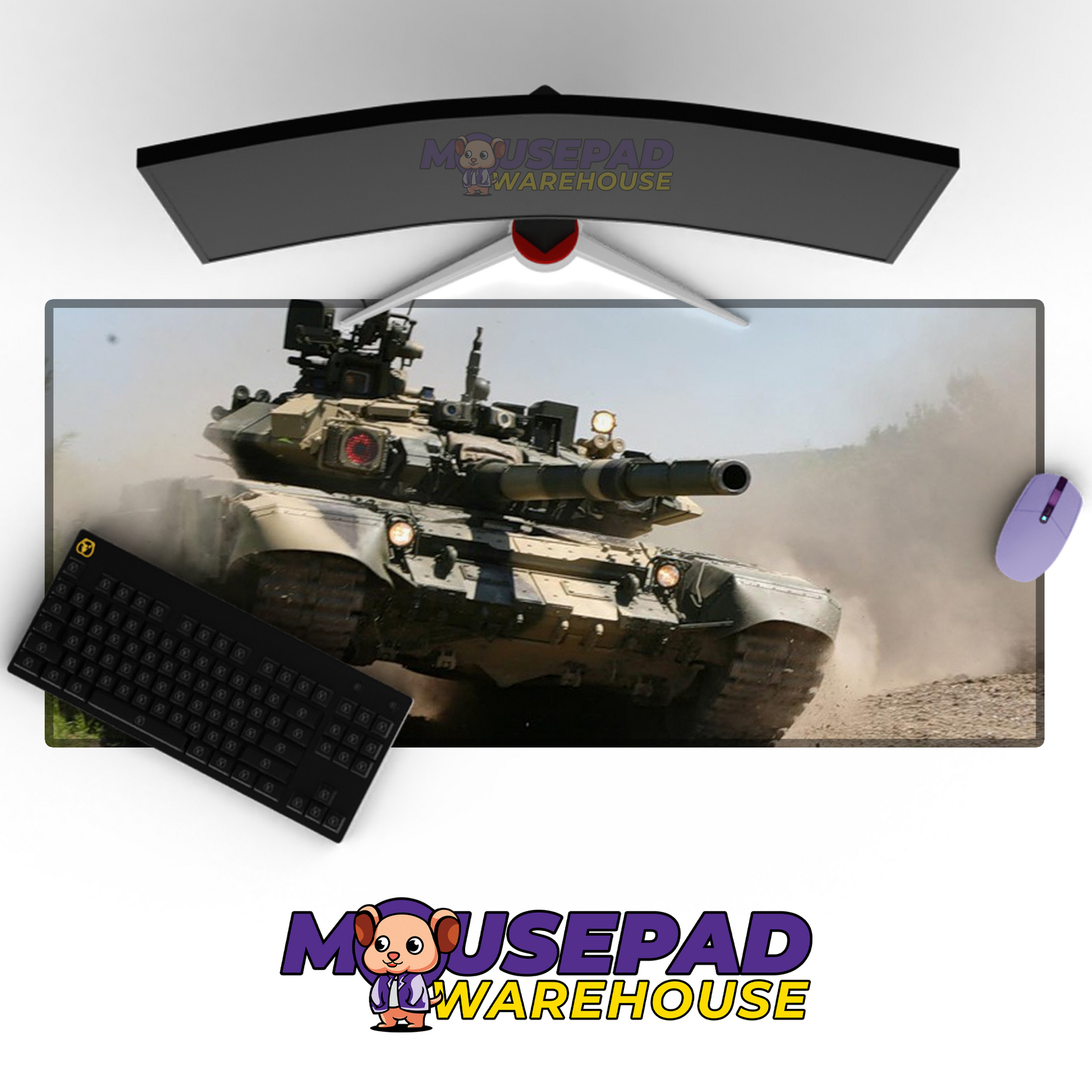 T-90 Tank V12 Mousepad Deskmat Mockup