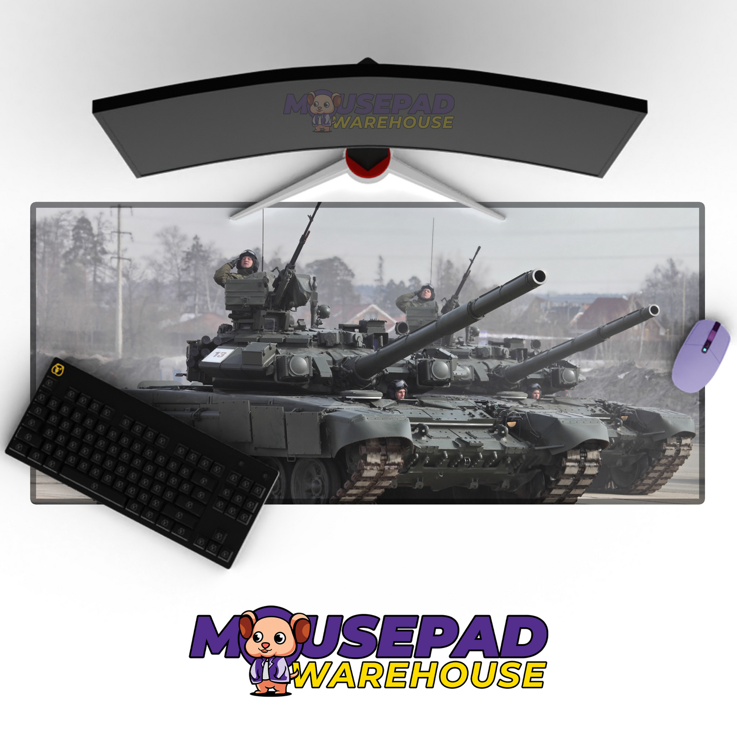 T-90 Tank V13 Mousepad Deskmat Mockup