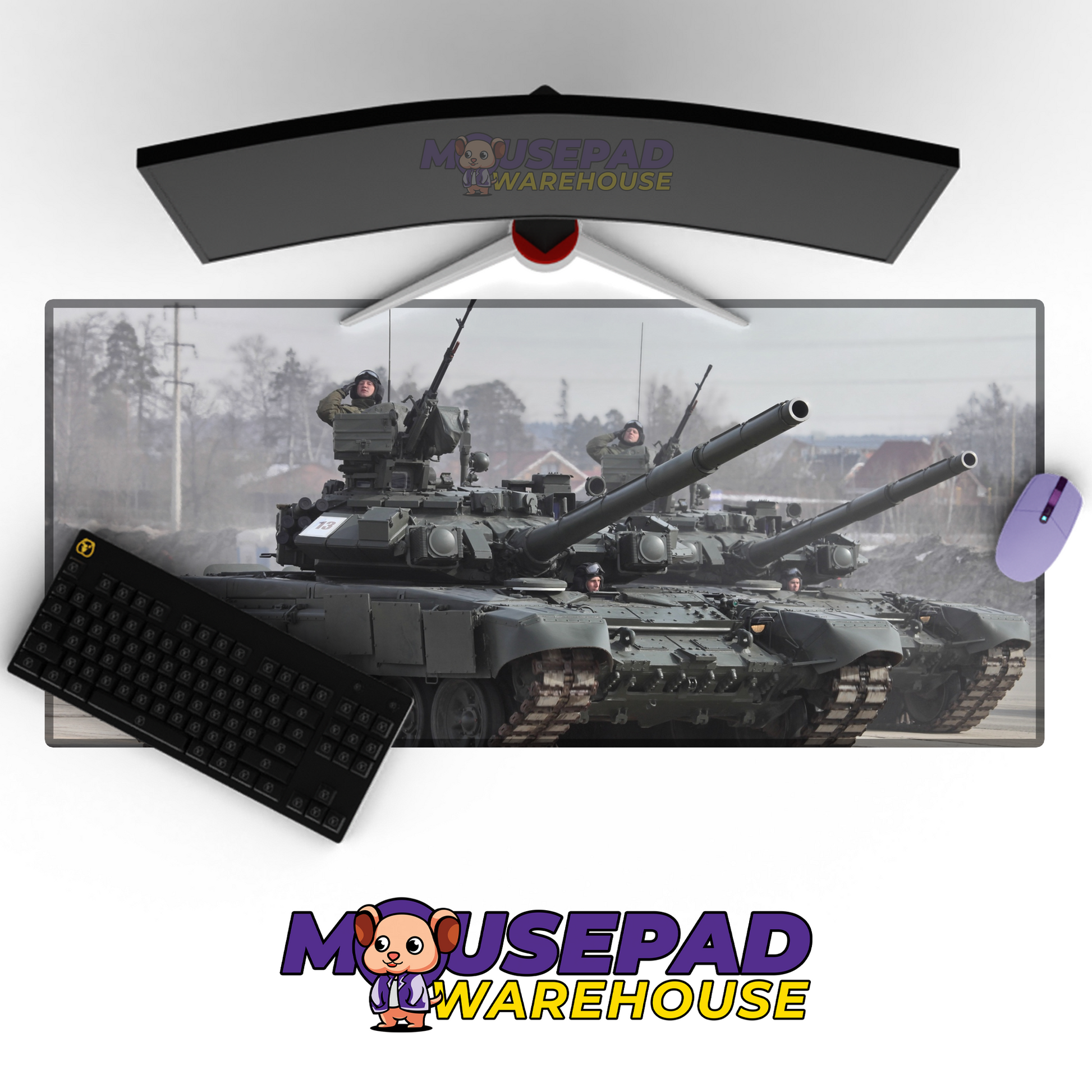 T-90 Tank V13 Mousepad Deskmat Mockup