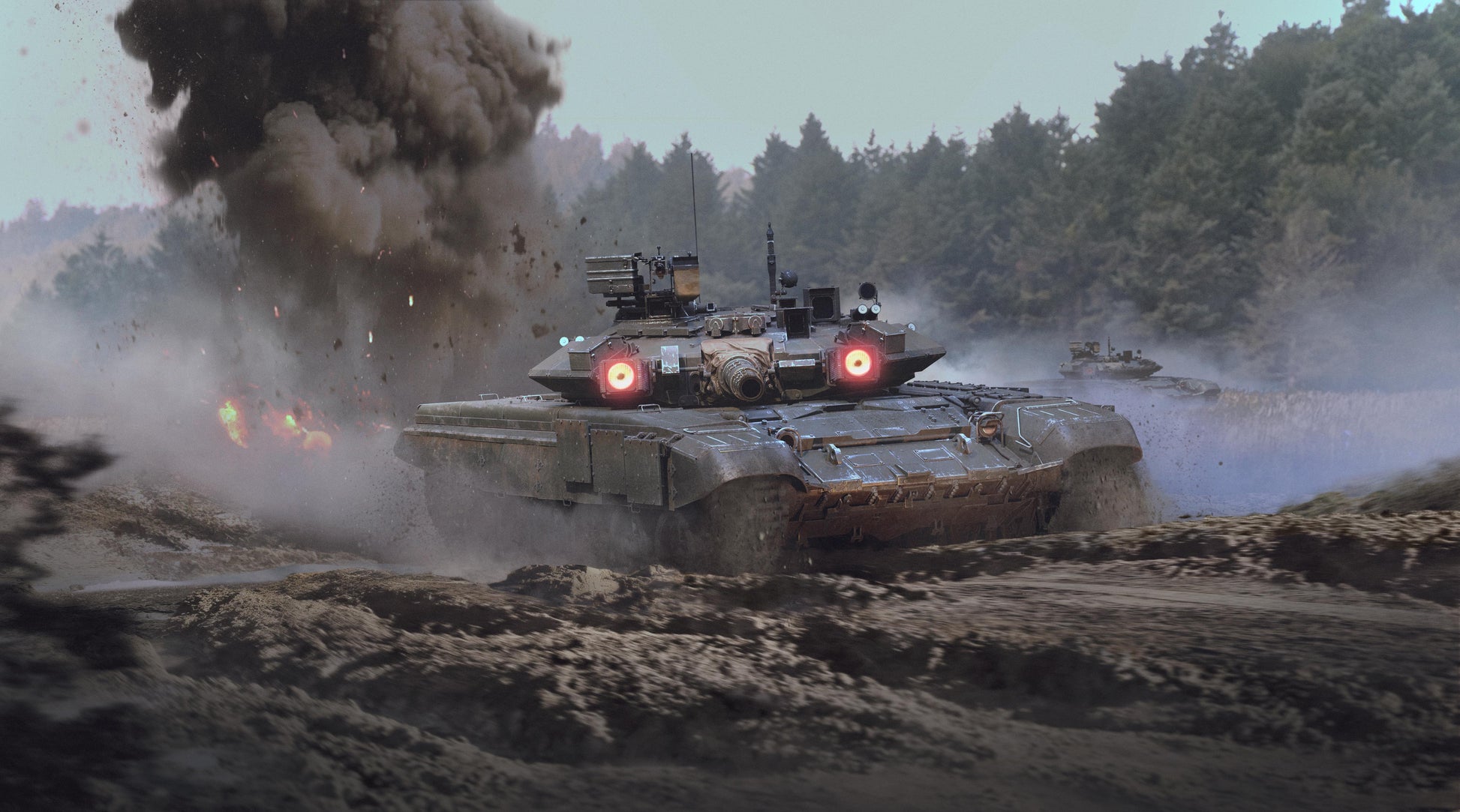 T-90 Tank V19 Mousepad Deskmat