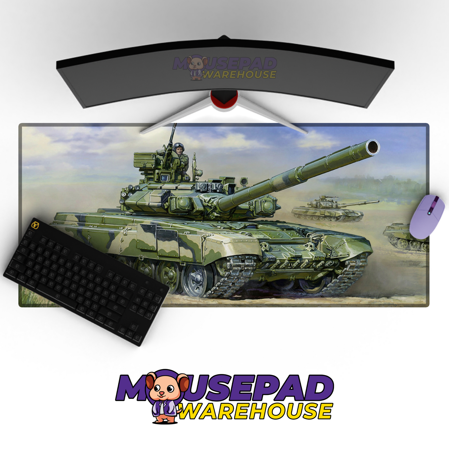 T-90 Tank V1 Mousepad Deskmat Mockup