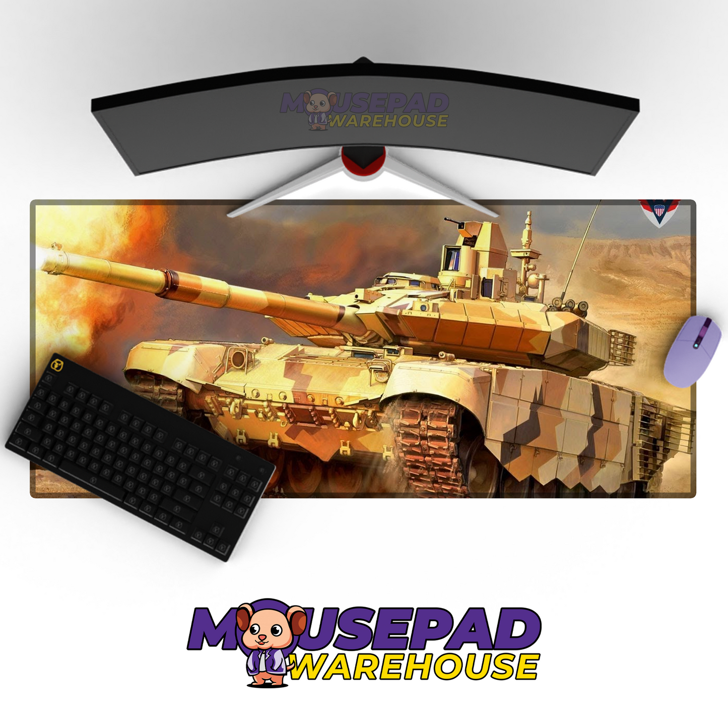 T-90 Tank V20 Mousepad Deskmat Mockup