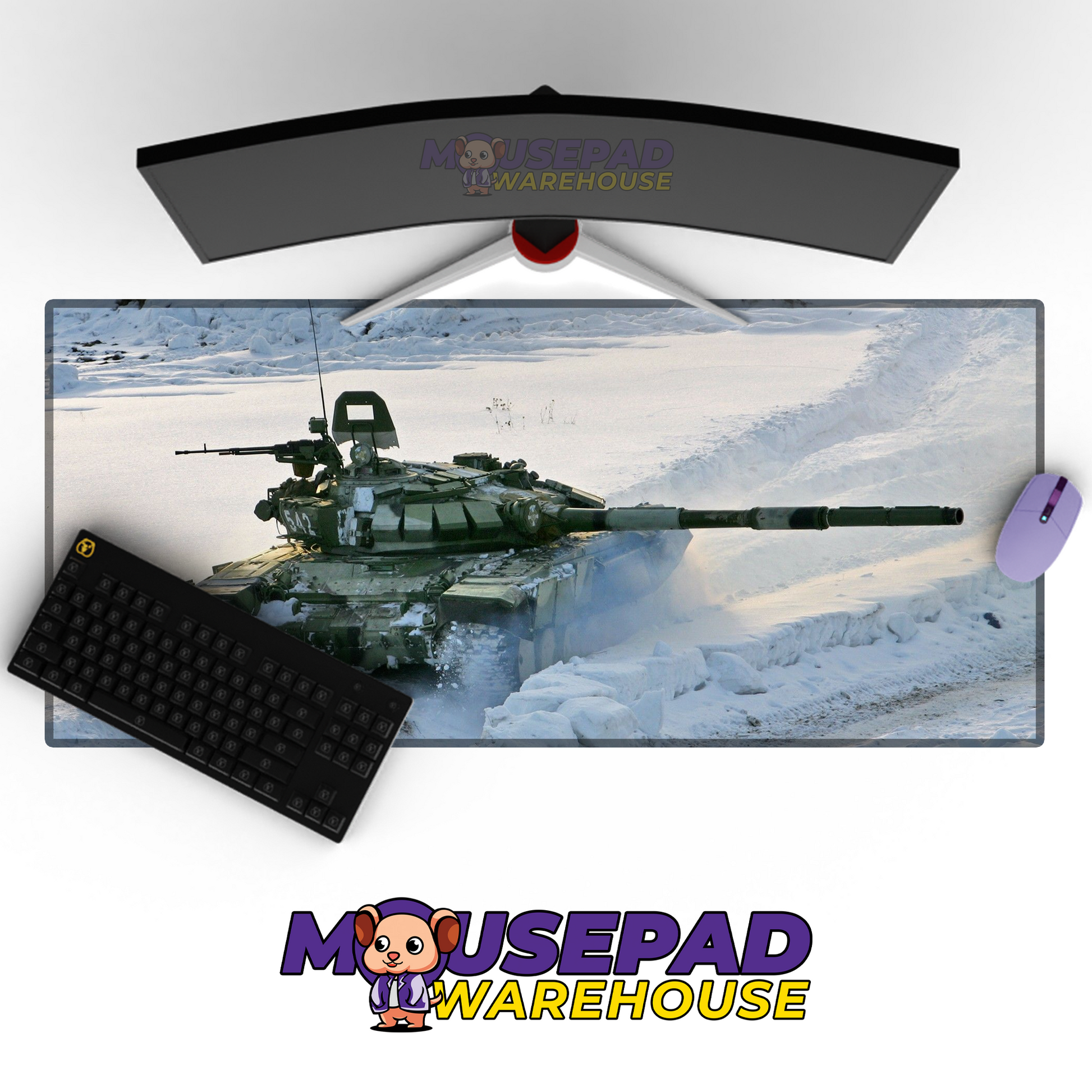 T-90 Tank V23 Mousepad Deskmat Mockup