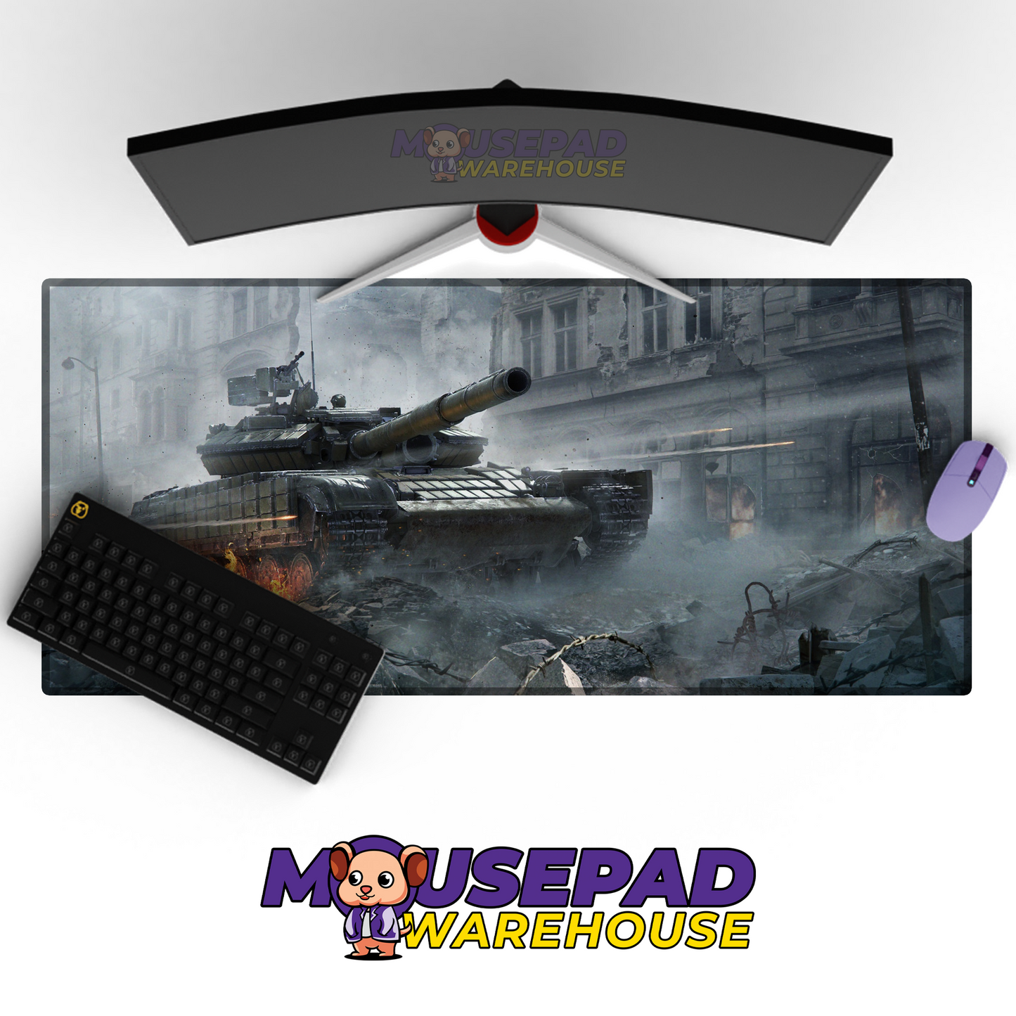 T-90 Tank V4 Mousepad Deskmat Mockup