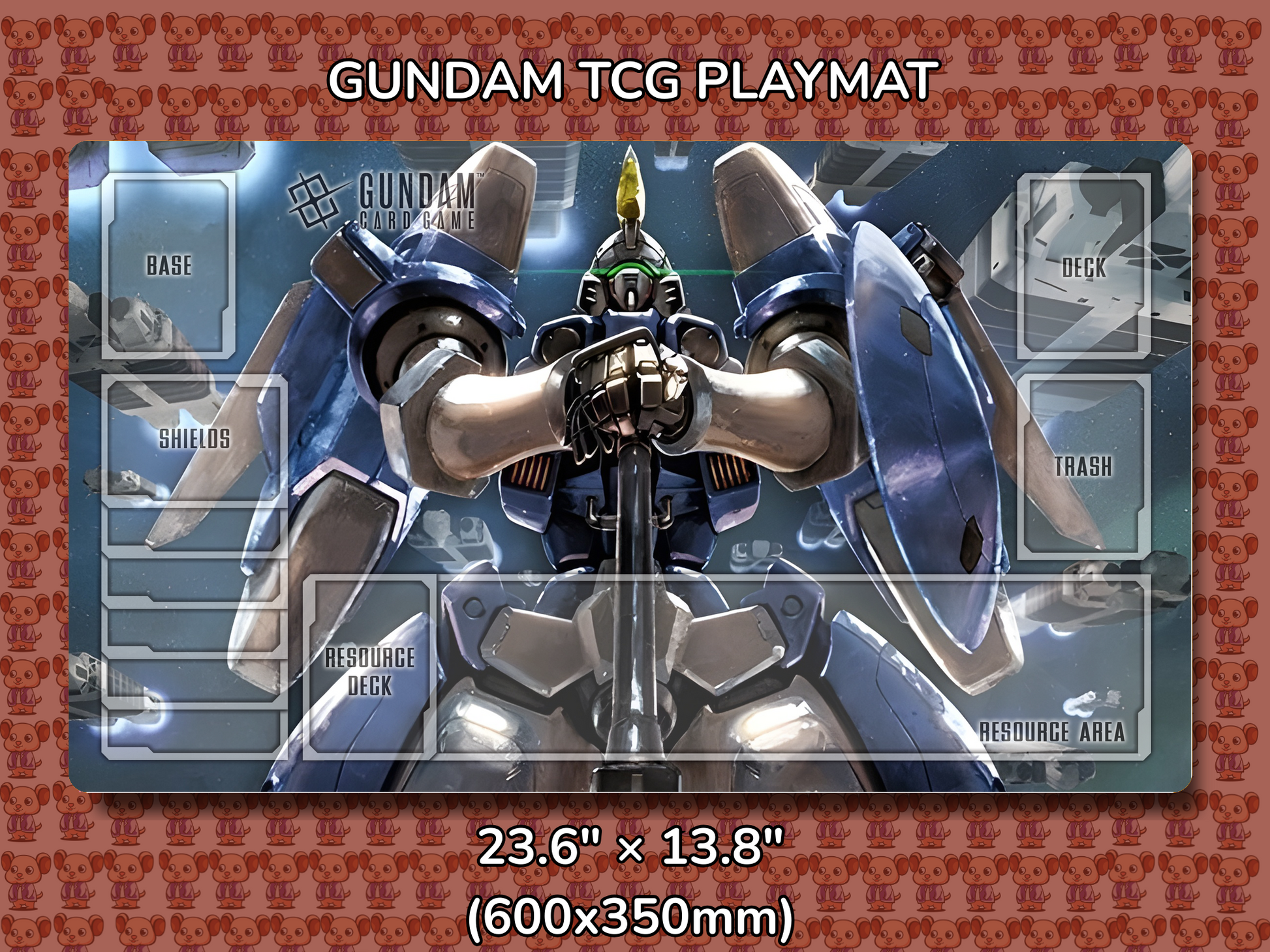 Tallgeese V2 Gundam TCG Playmat Mockup