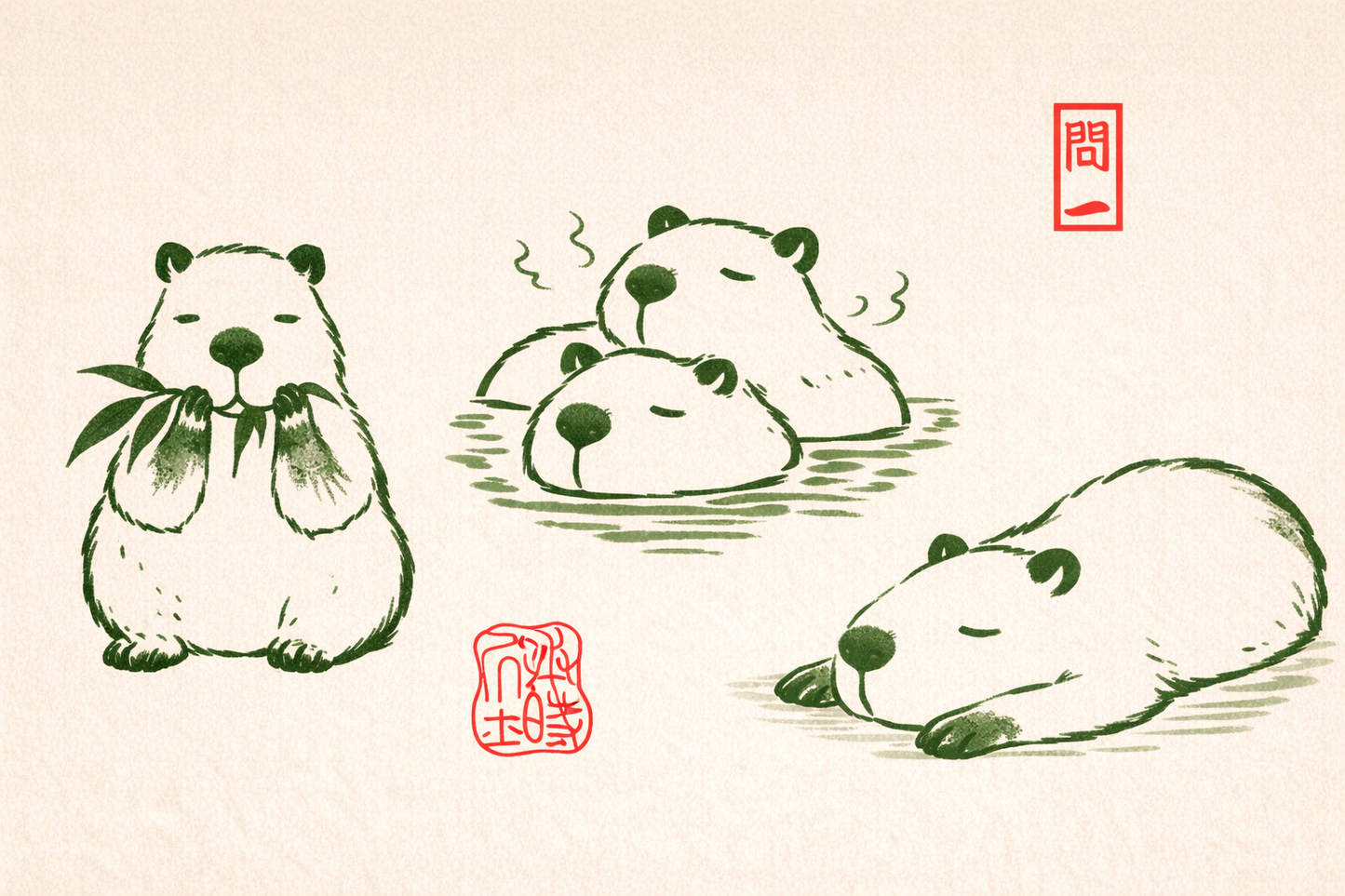 The Capybara Matsumoto Hoji Style