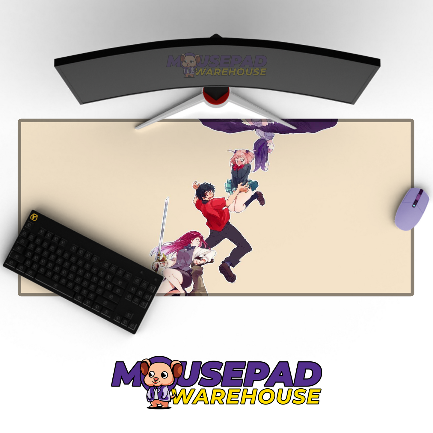 The Devil is a Part Timer V2 Mousepad Mockup
