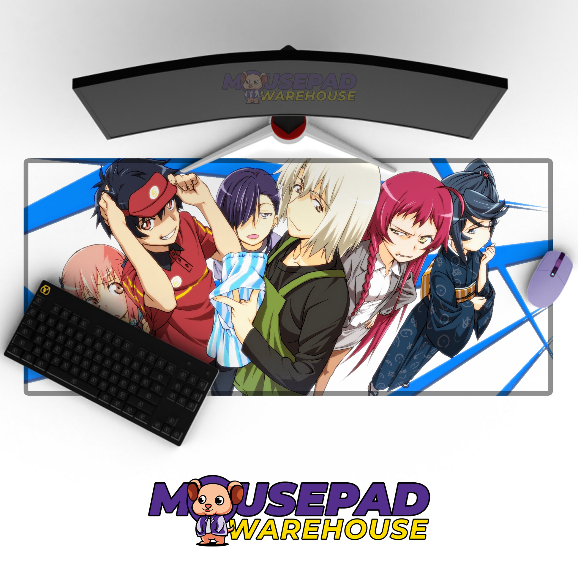 The Devil is a Part Timer V8 Mousepad Mockup