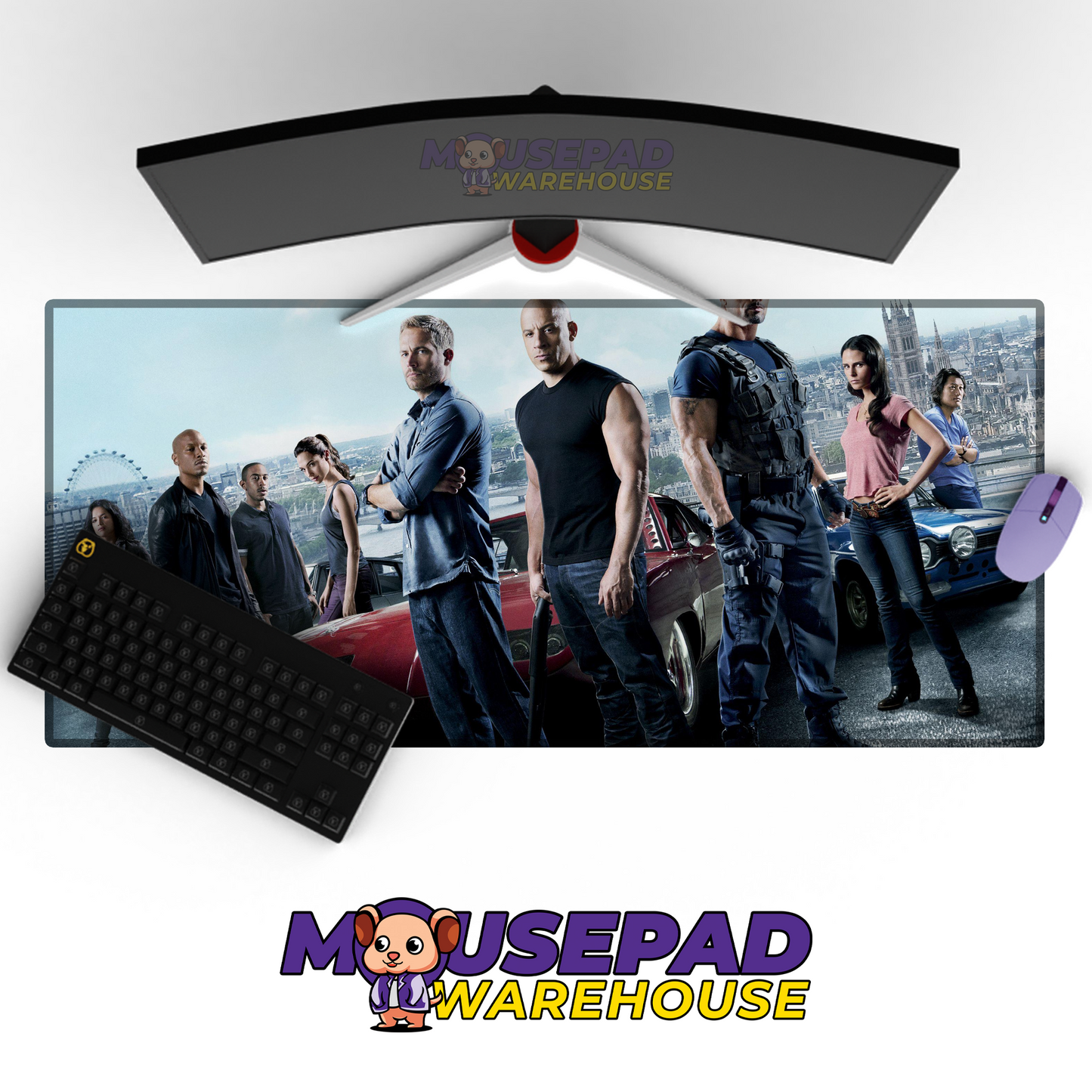 The Fast and the Furious V4 Mousepad Mockup