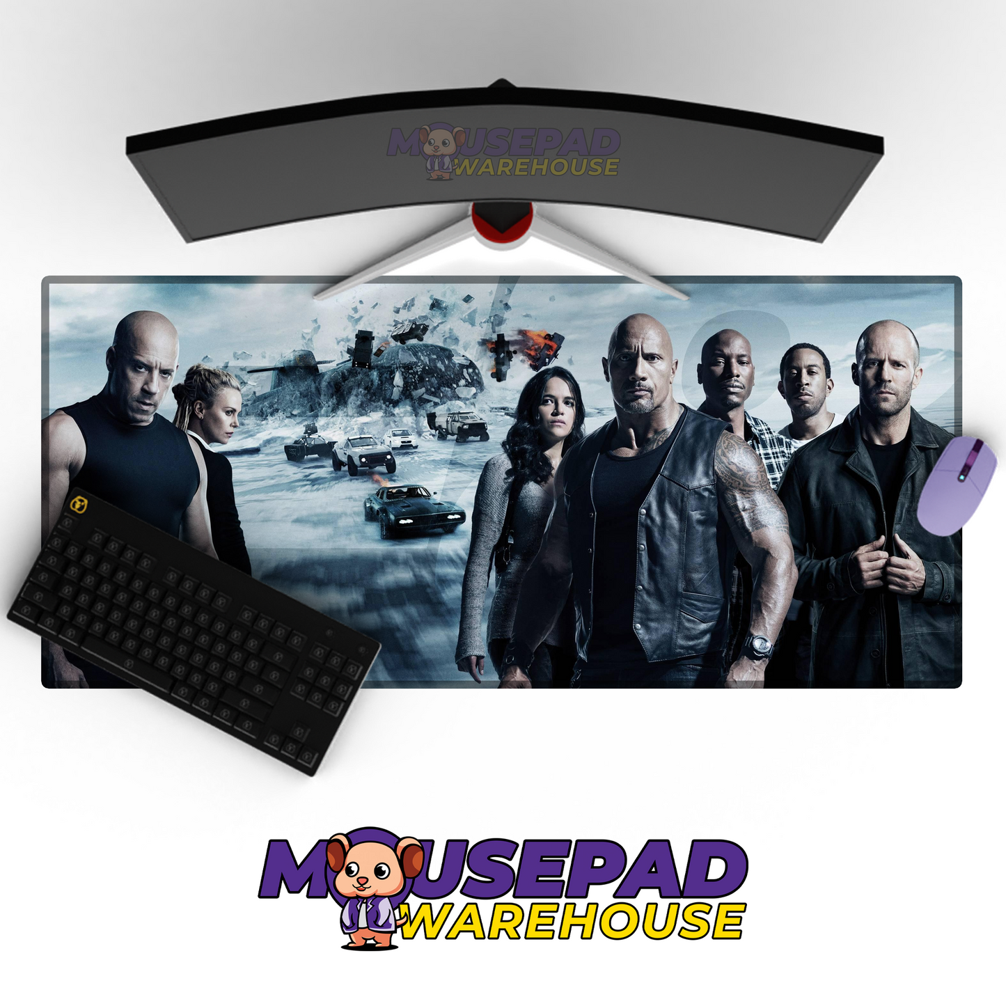 The Fast and the Furious V8 Mousepad Mockup