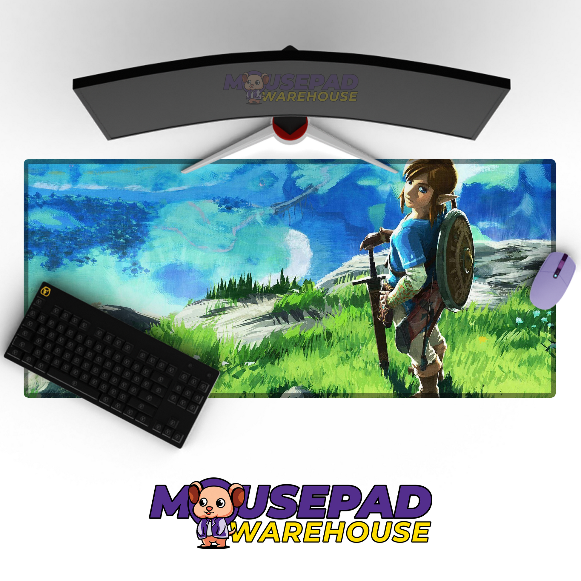 The Legend of Zelda Breath of the Wild V8 Mousepad Mockup