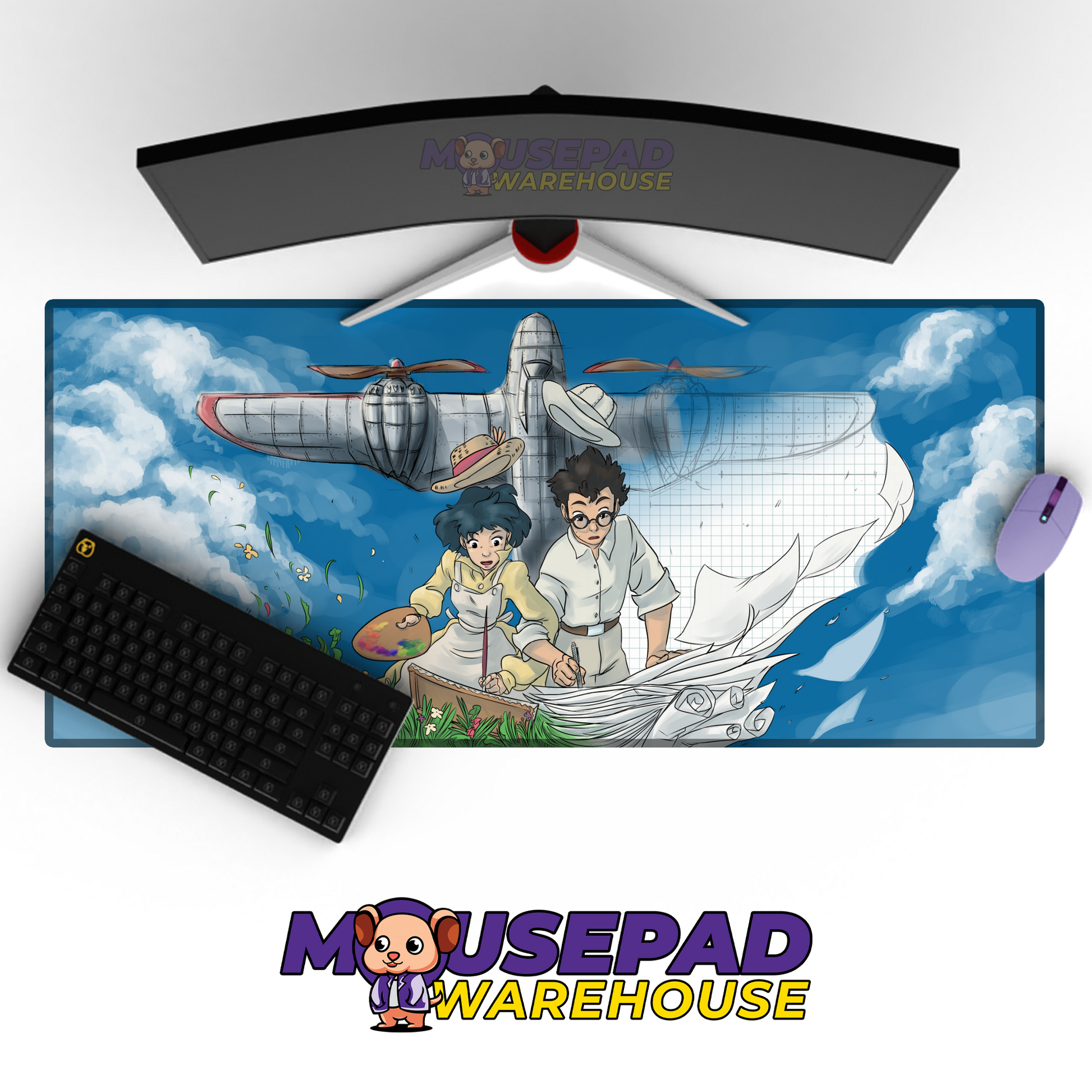 The Wind Rises V2 Mousepad Mockup