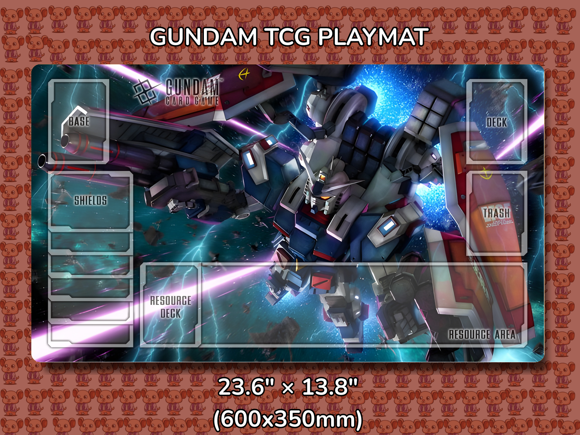 Thunderbolt Full Armor Gundam TCG Playmat Mockup