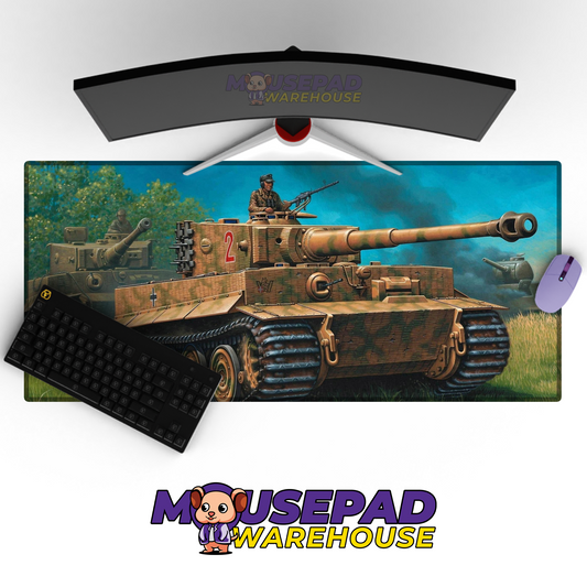 Tiger Tank WWII V11 Mousepad Deskmat Mockup