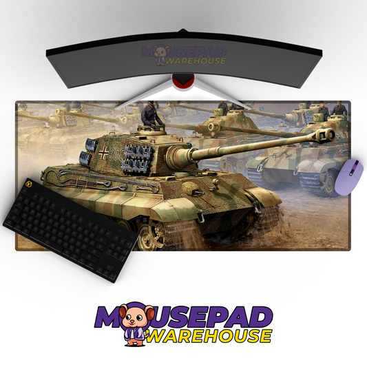 Tiger Tank WWII V13 Mousepad Deskmat Mockup