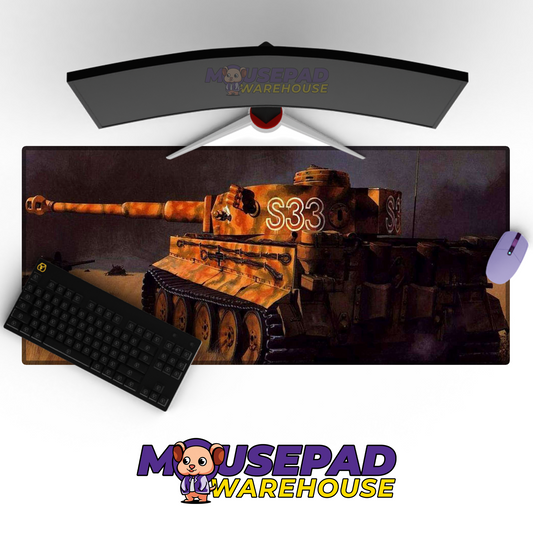 Tiger Tank WWII V17 Mousepad Deskmat Mockup