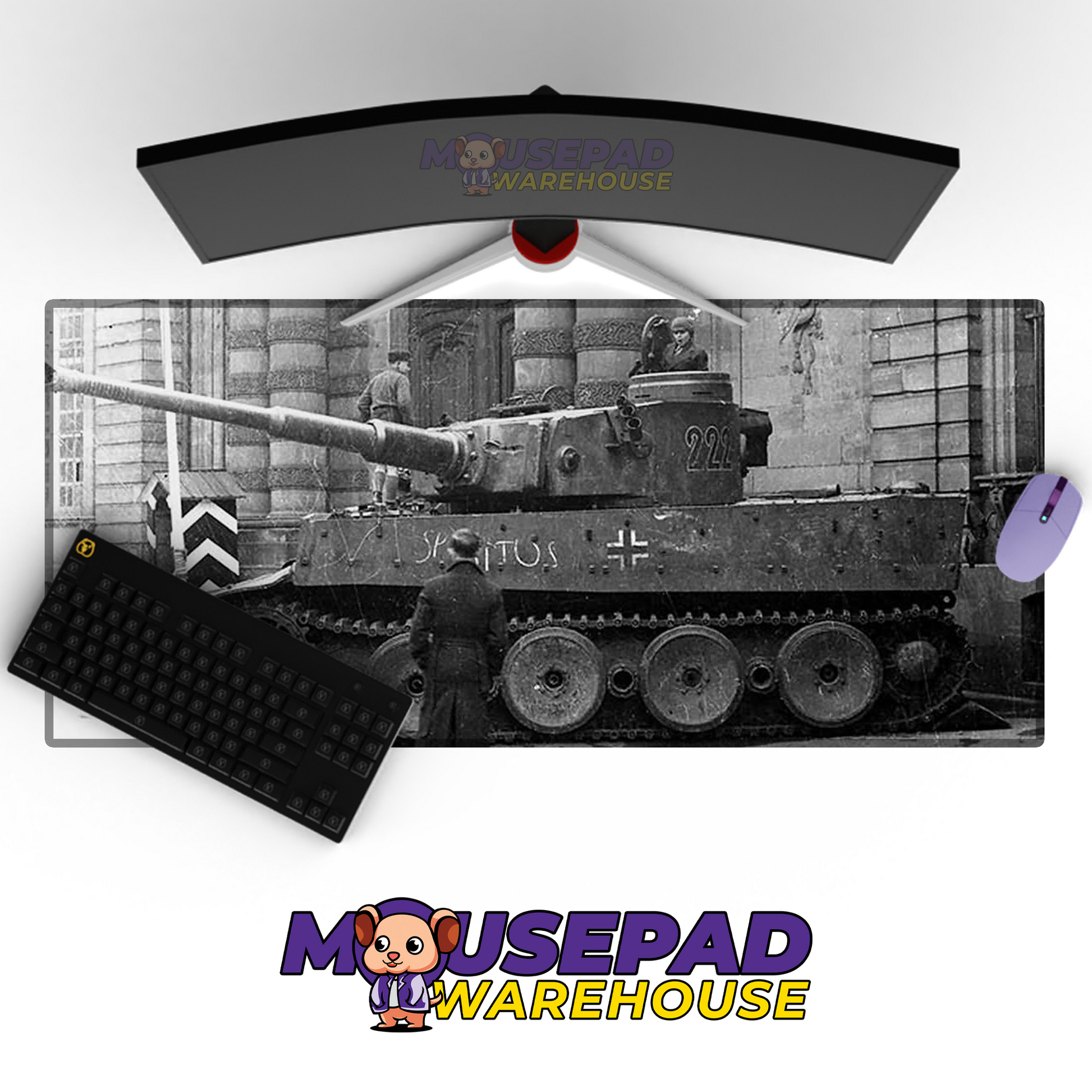 Tiger Tank WWII V18 Mousepad Deskmat Mockup